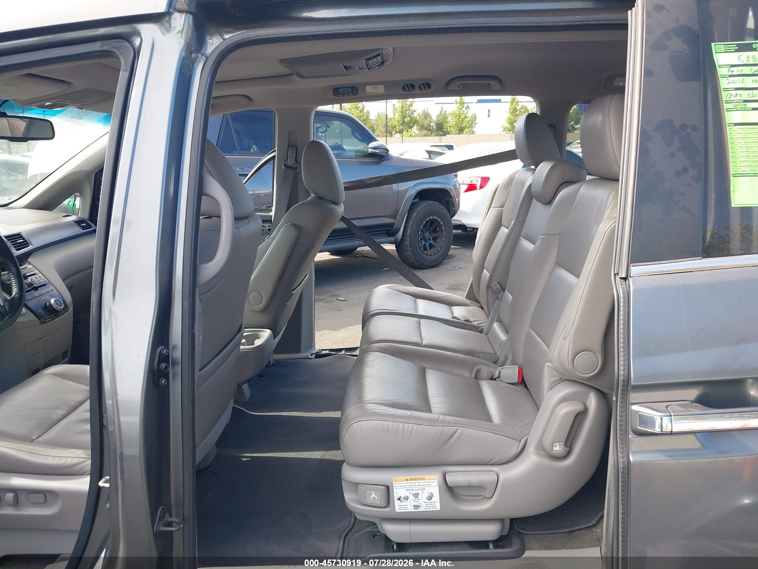 2013 Honda Odyssey Ex-l Gray vin: 5FNRL5H66DB014500
