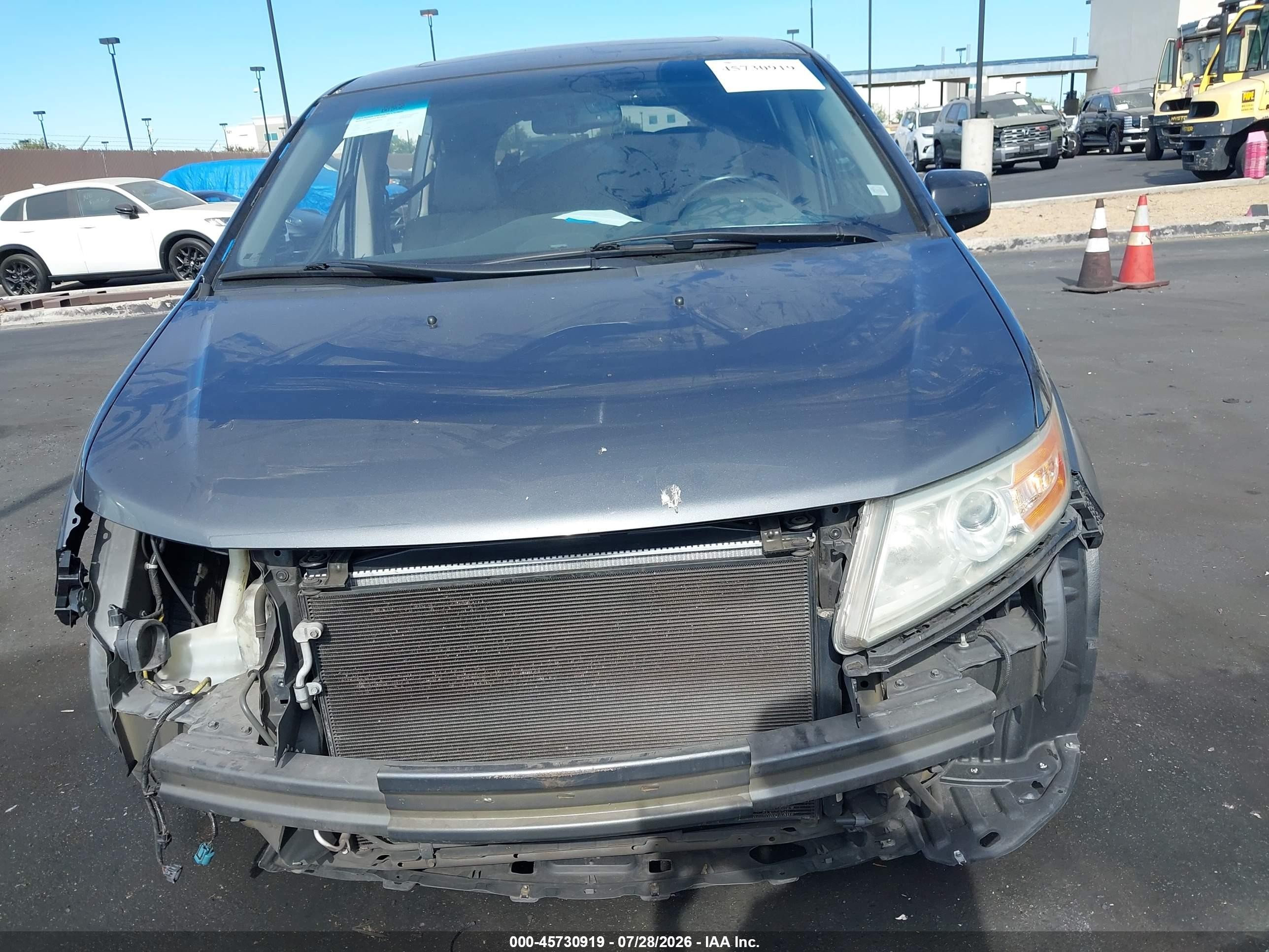 2013 Honda Odyssey Ex-l Gray vin: 5FNRL5H66DB014500
