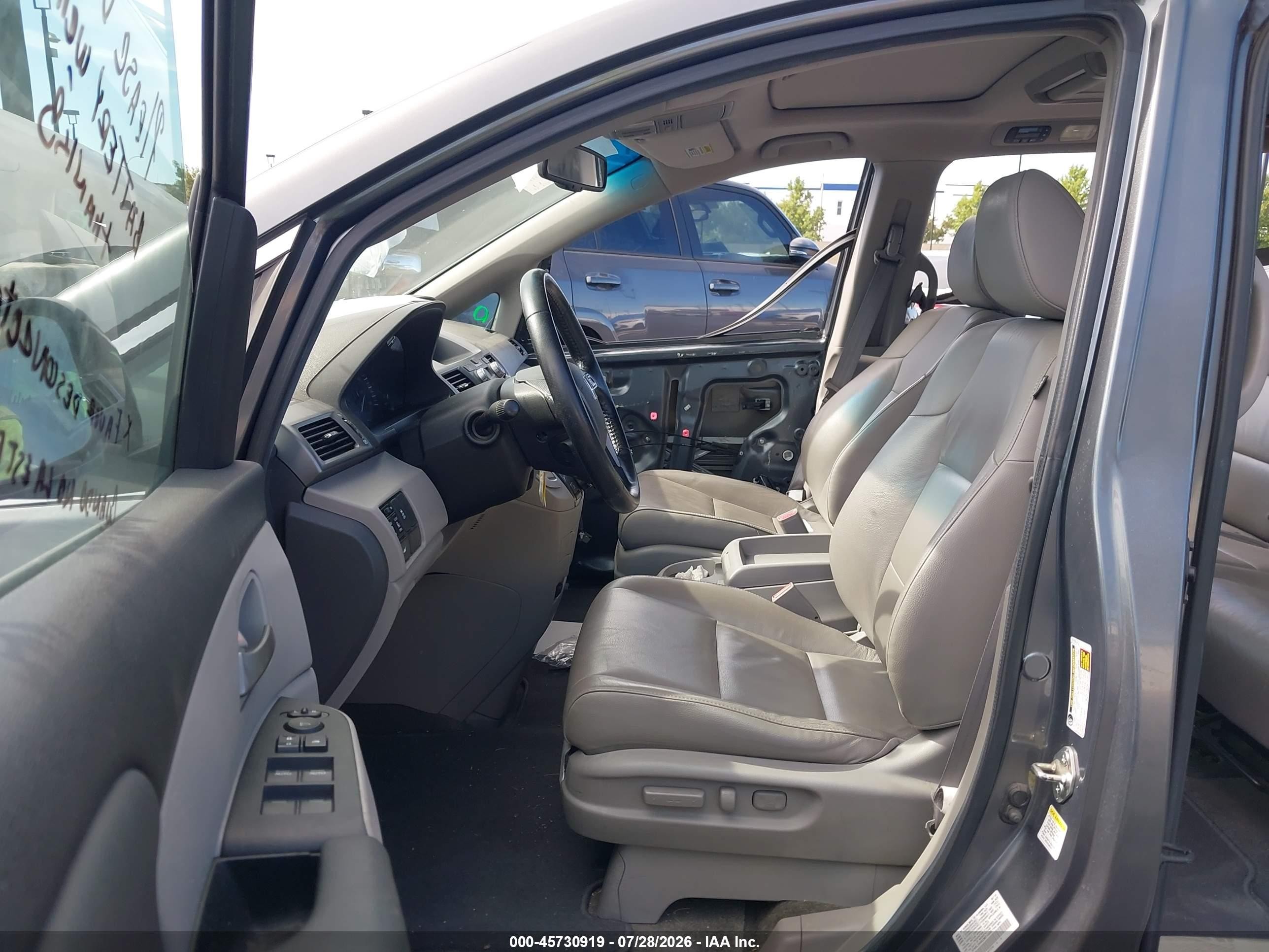 2013 Honda Odyssey Ex-l Gray vin: 5FNRL5H66DB014500