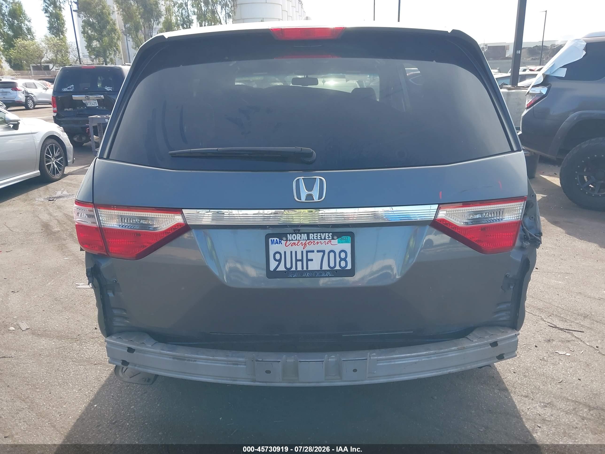 2013 Honda Odyssey Ex-l Gray vin: 5FNRL5H66DB014500