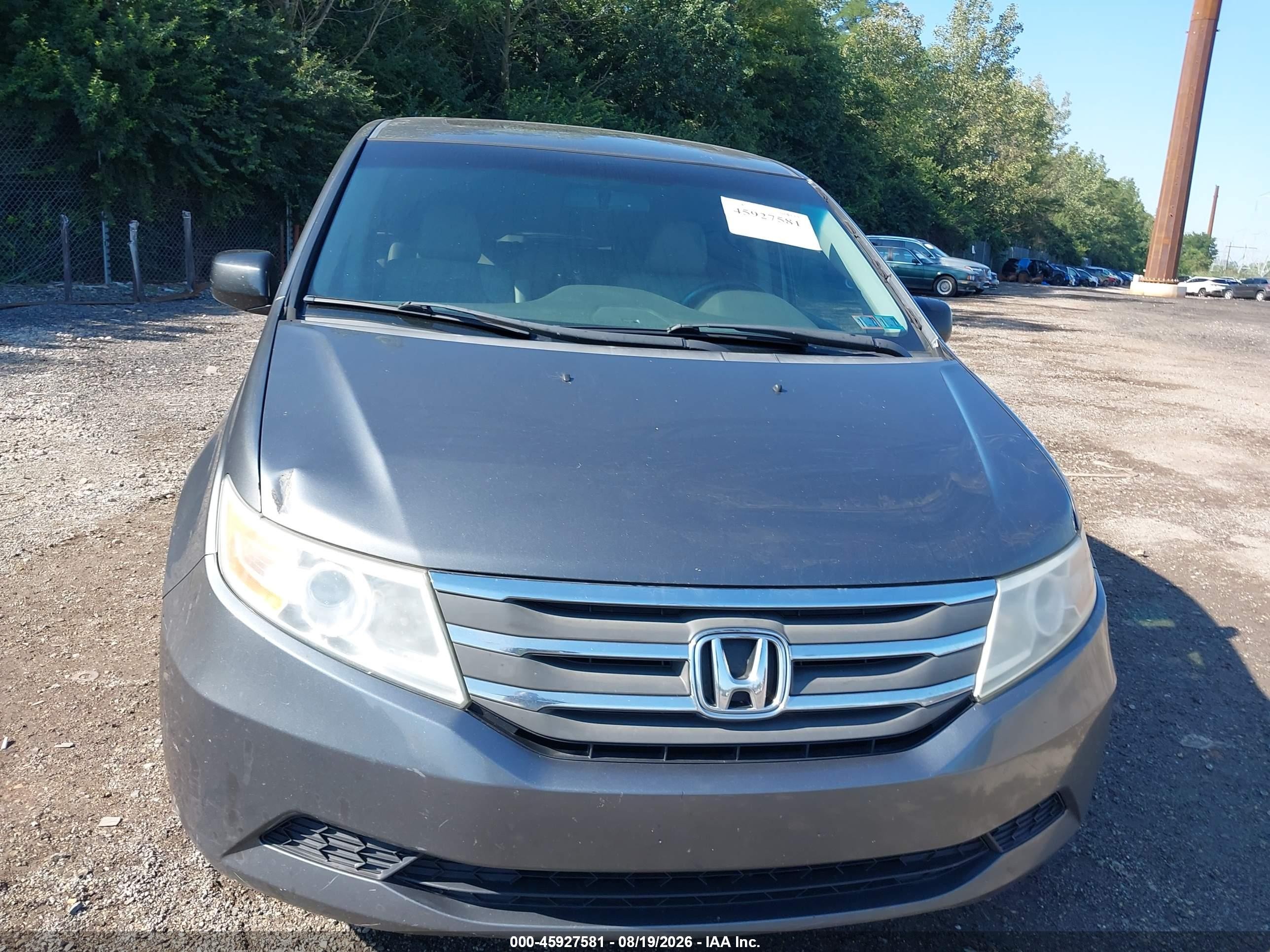 2013 Honda Odyssey Ex-l Gray vin: 5FNRL5H66DB017803