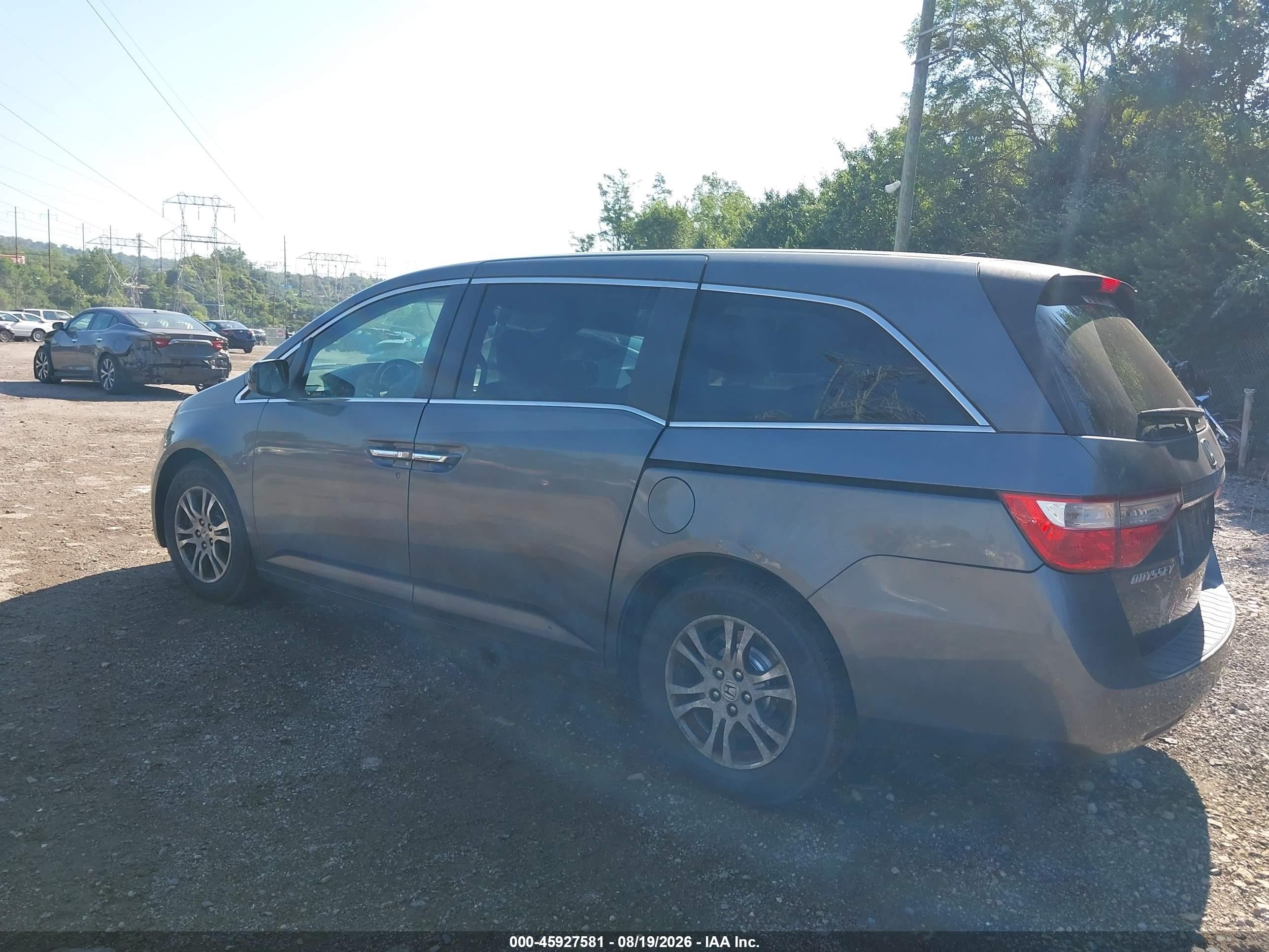 2013 Honda Odyssey Ex-l Gray vin: 5FNRL5H66DB017803
