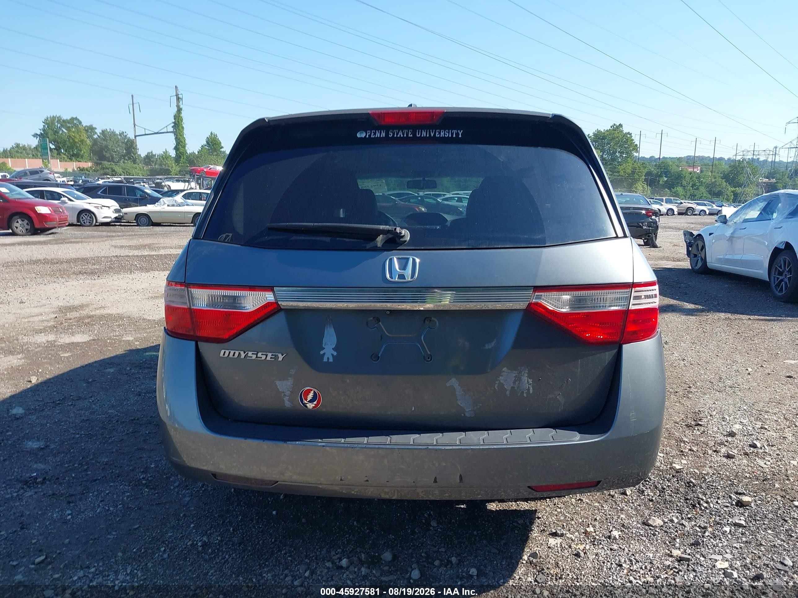 2013 Honda Odyssey Ex-l Gray vin: 5FNRL5H66DB017803