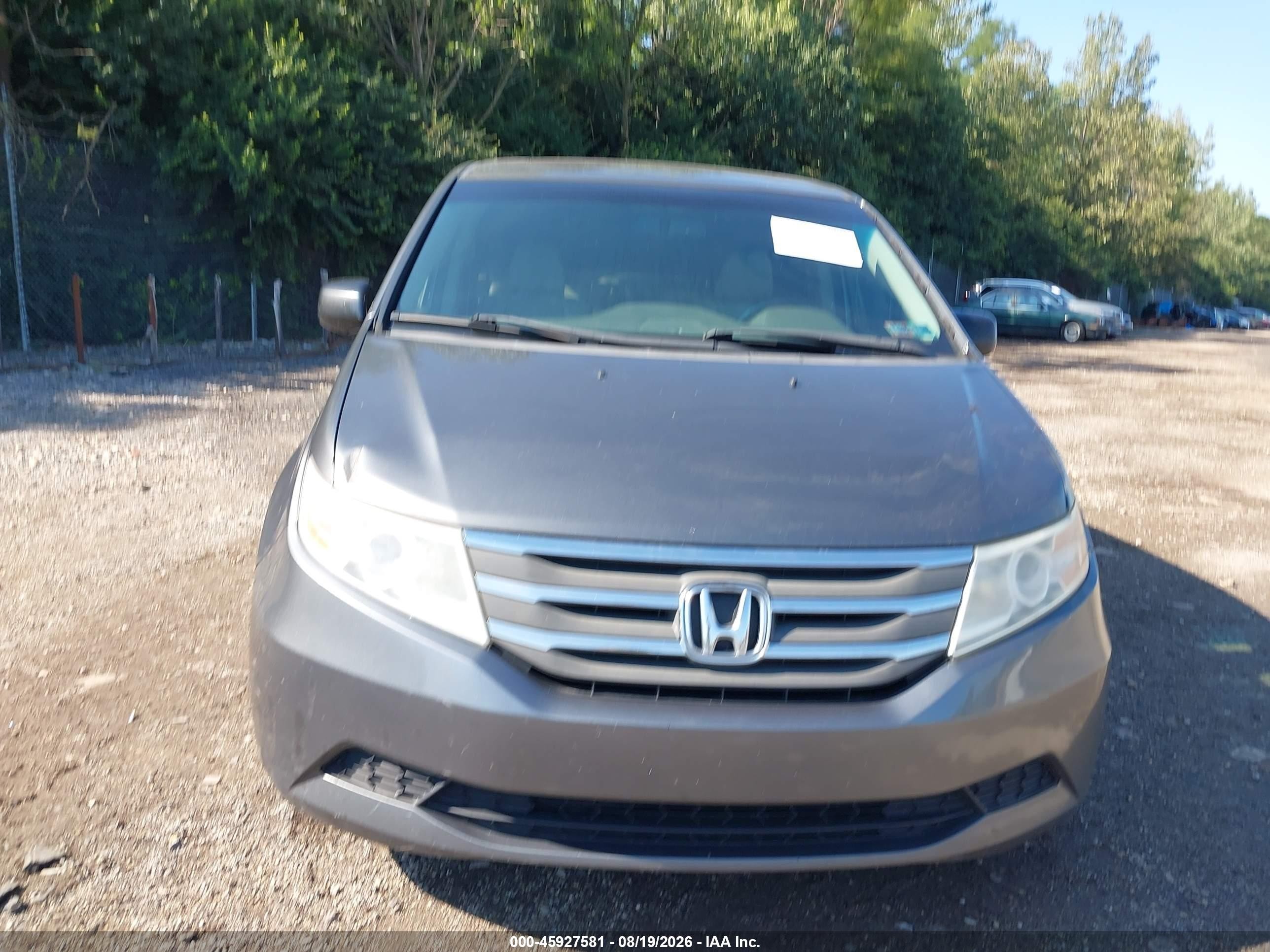 2013 Honda Odyssey Ex-l Gray vin: 5FNRL5H66DB017803
