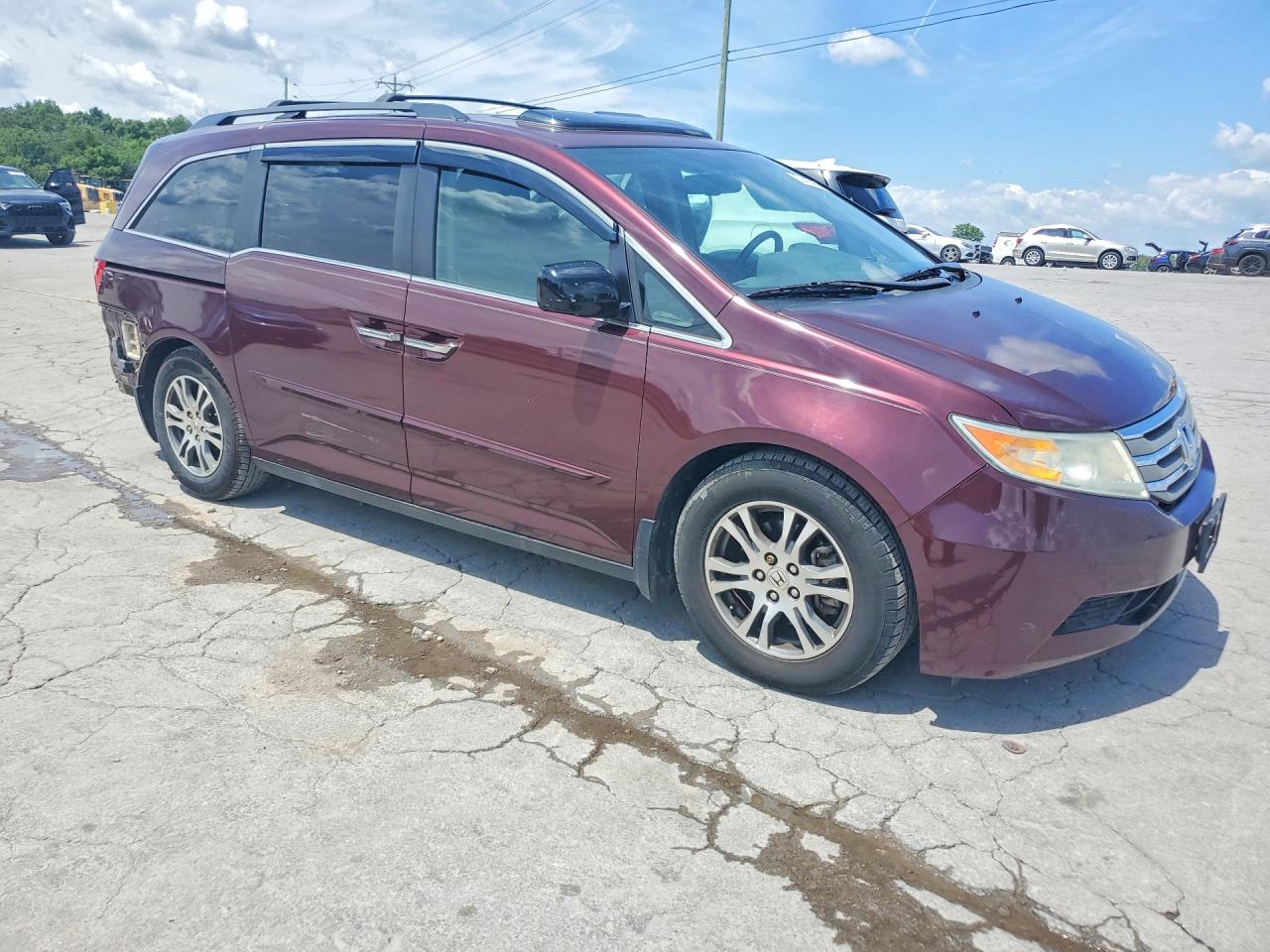2013 Honda Odyssey Exl Burgundy vin: 5FNRL5H66DB022399