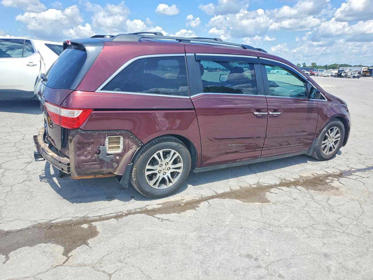 2013 Honda Odyssey Exl Burgundy vin: 5FNRL5H66DB022399
