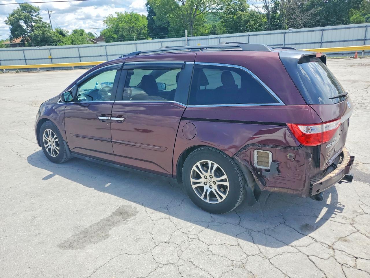 2013 Honda Odyssey Exl Burgundy vin: 5FNRL5H66DB022399