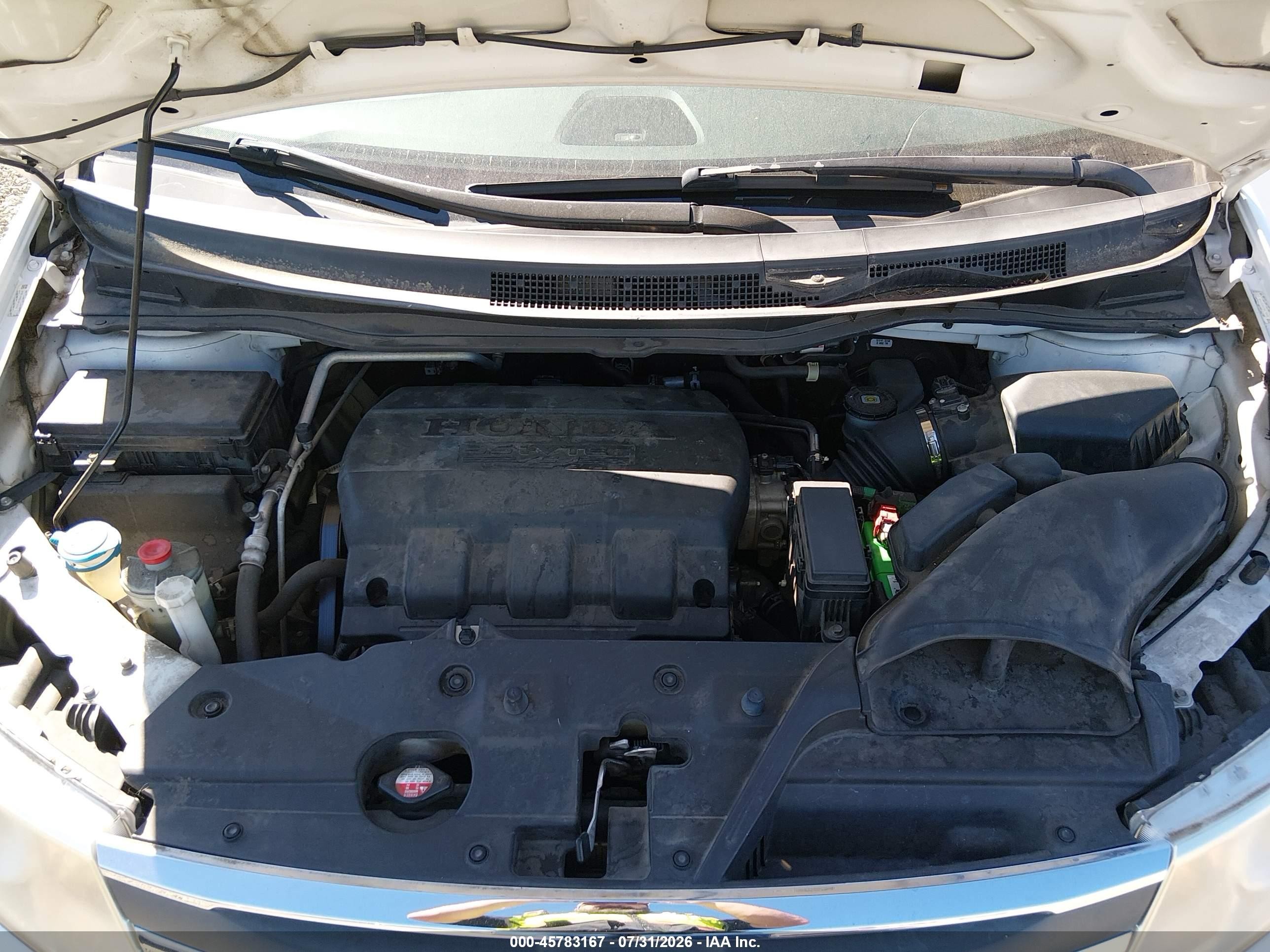 2013 Honda Odyssey Ex-l White vin: 5FNRL5H66DB029109
