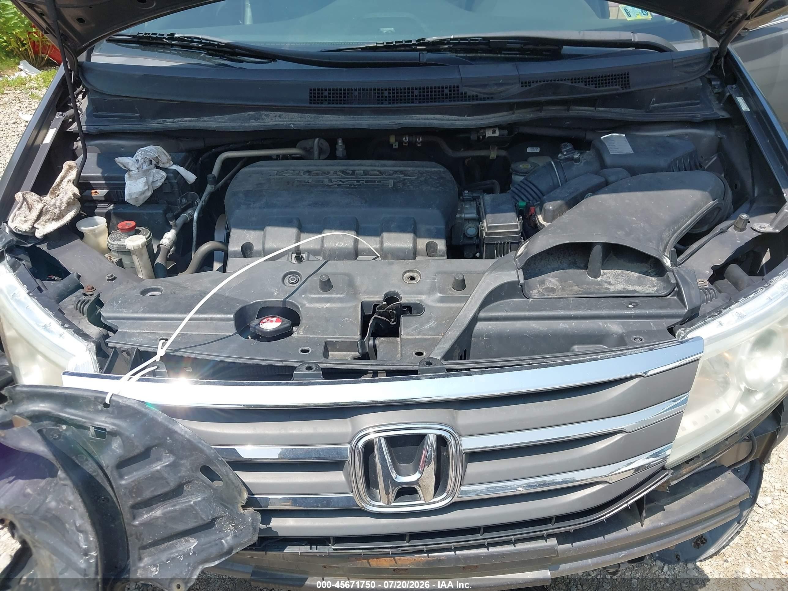 2013 Honda Odyssey Ex-l Gray vin: 5FNRL5H66DB030437