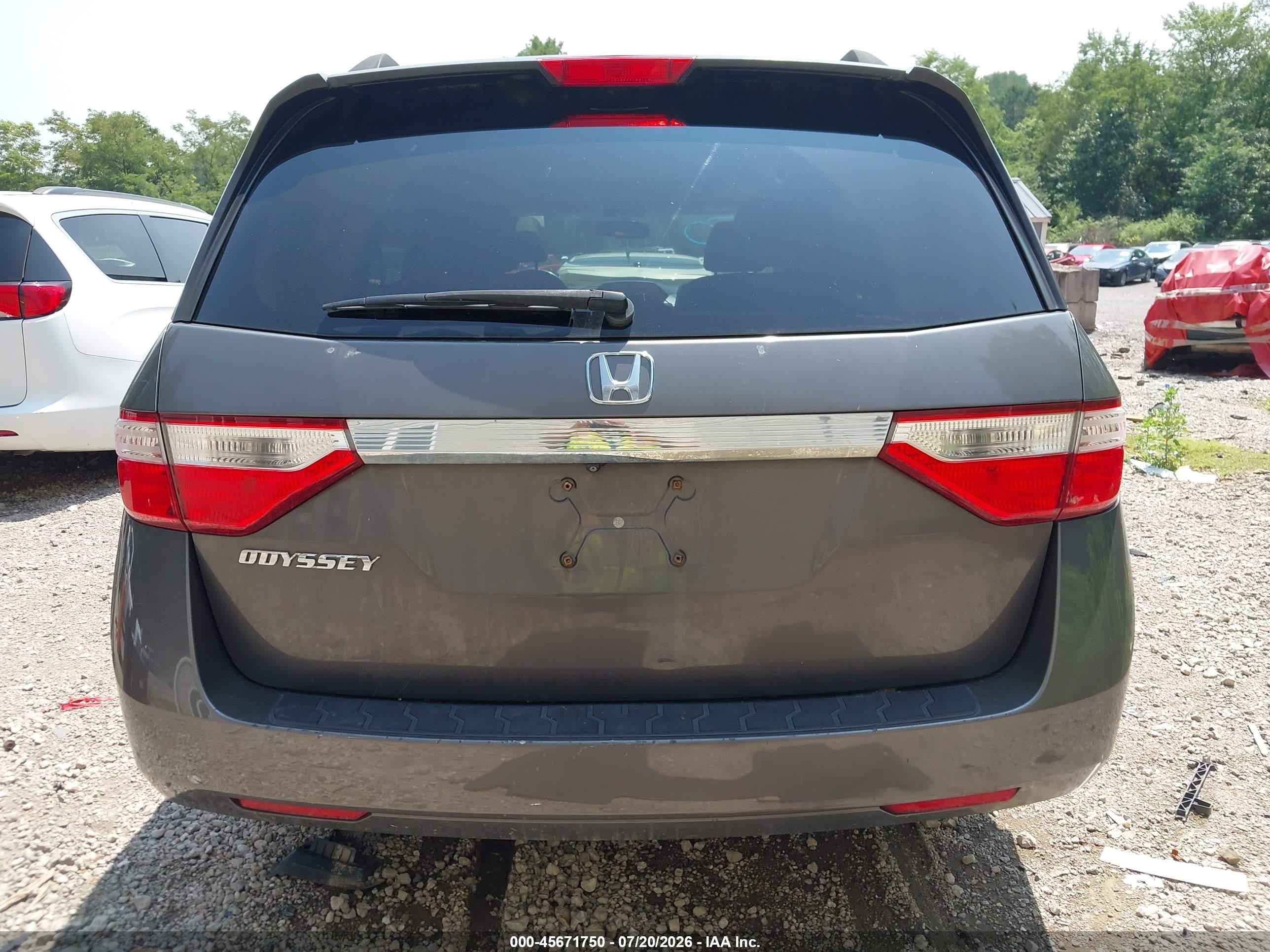 2013 Honda Odyssey Ex-l Gray vin: 5FNRL5H66DB030437