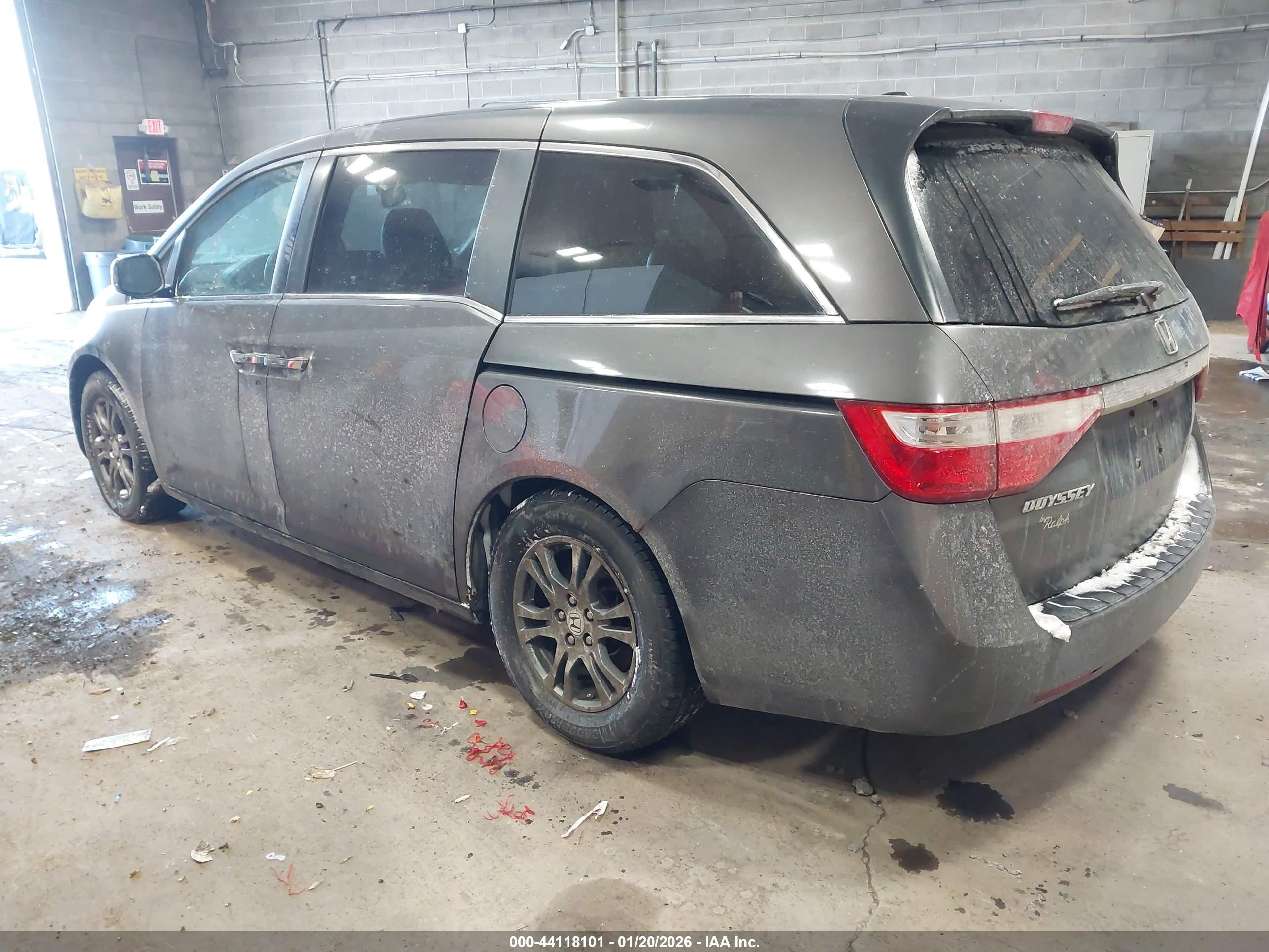 2013 Honda Odyssey Ex-l Gray vin: 5FNRL5H66DB030440