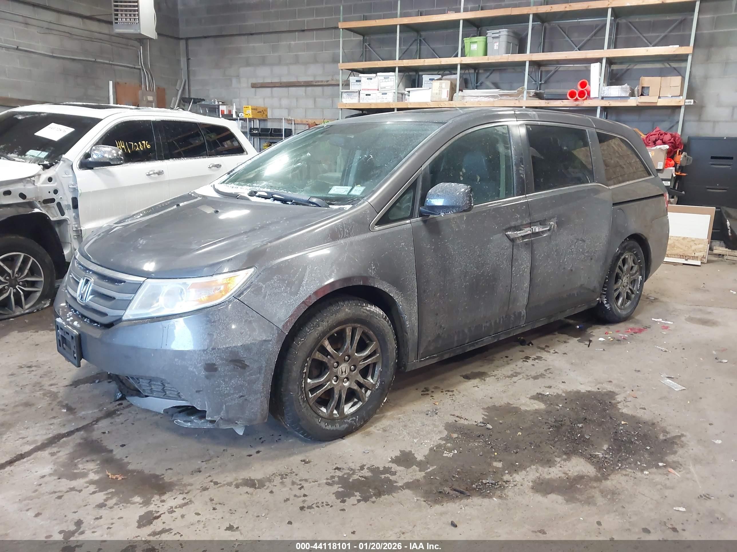 2013 Honda Odyssey Ex-l Gray vin: 5FNRL5H66DB030440