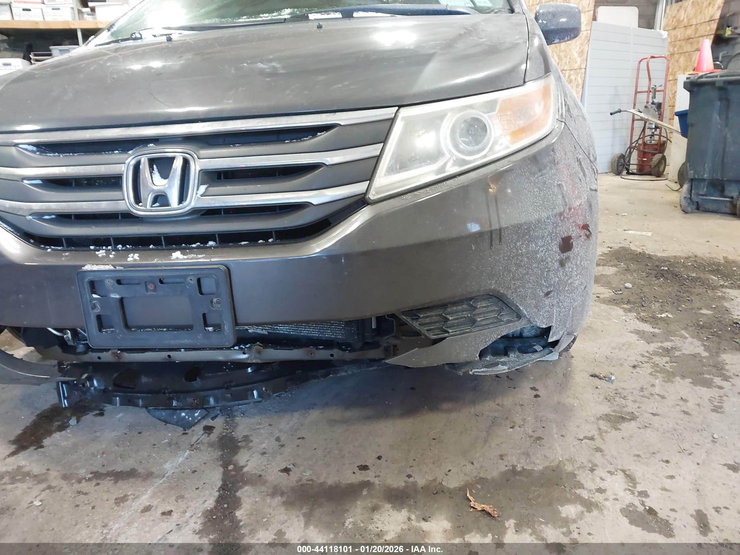 2013 Honda Odyssey Ex-l Gray vin: 5FNRL5H66DB030440