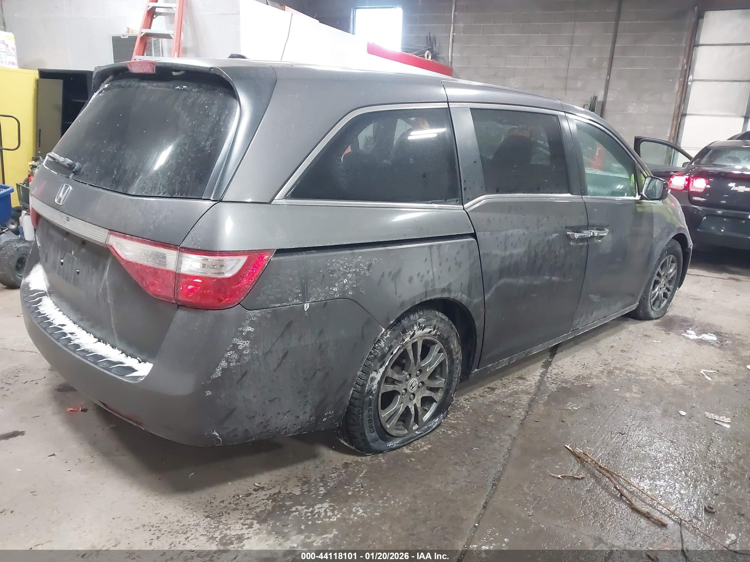 2013 Honda Odyssey Ex-l Gray vin: 5FNRL5H66DB030440