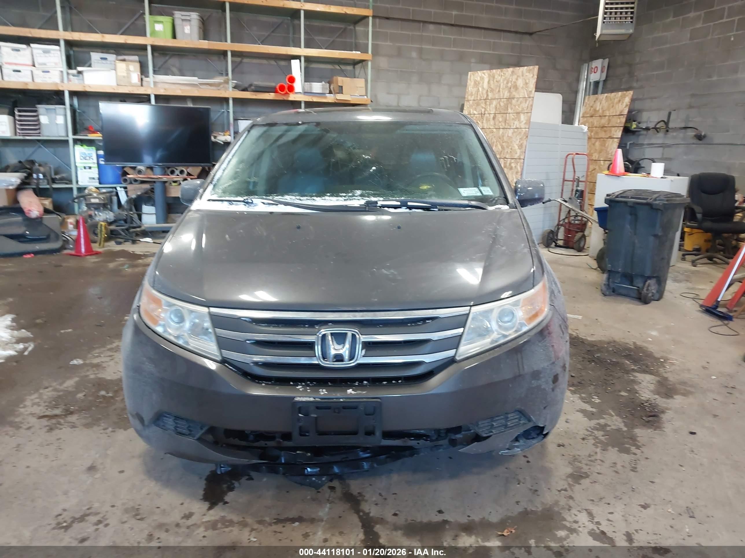 2013 Honda Odyssey Ex-l Gray vin: 5FNRL5H66DB030440