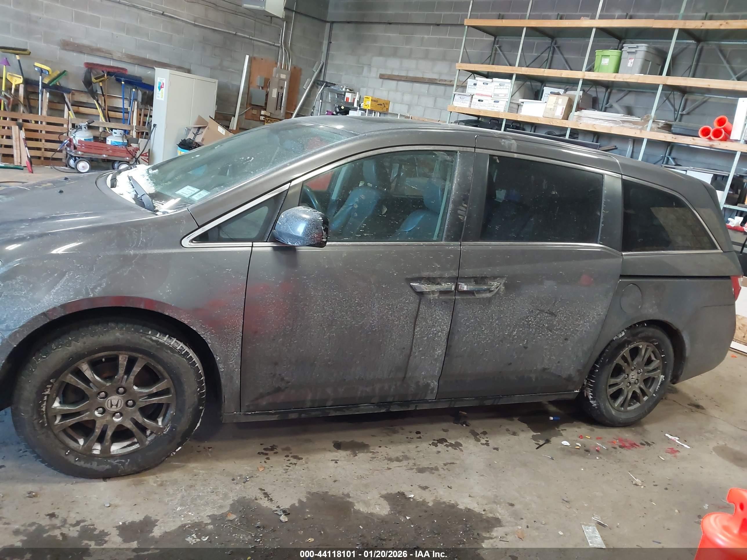 2013 Honda Odyssey Ex-l Gray vin: 5FNRL5H66DB030440