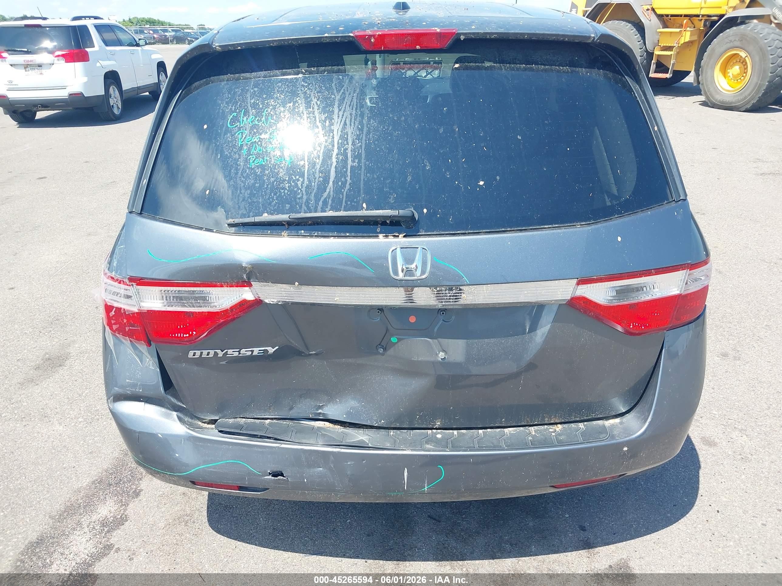 2013 Honda Odyssey Ex-l Gray vin: 5FNRL5H66DB036710
