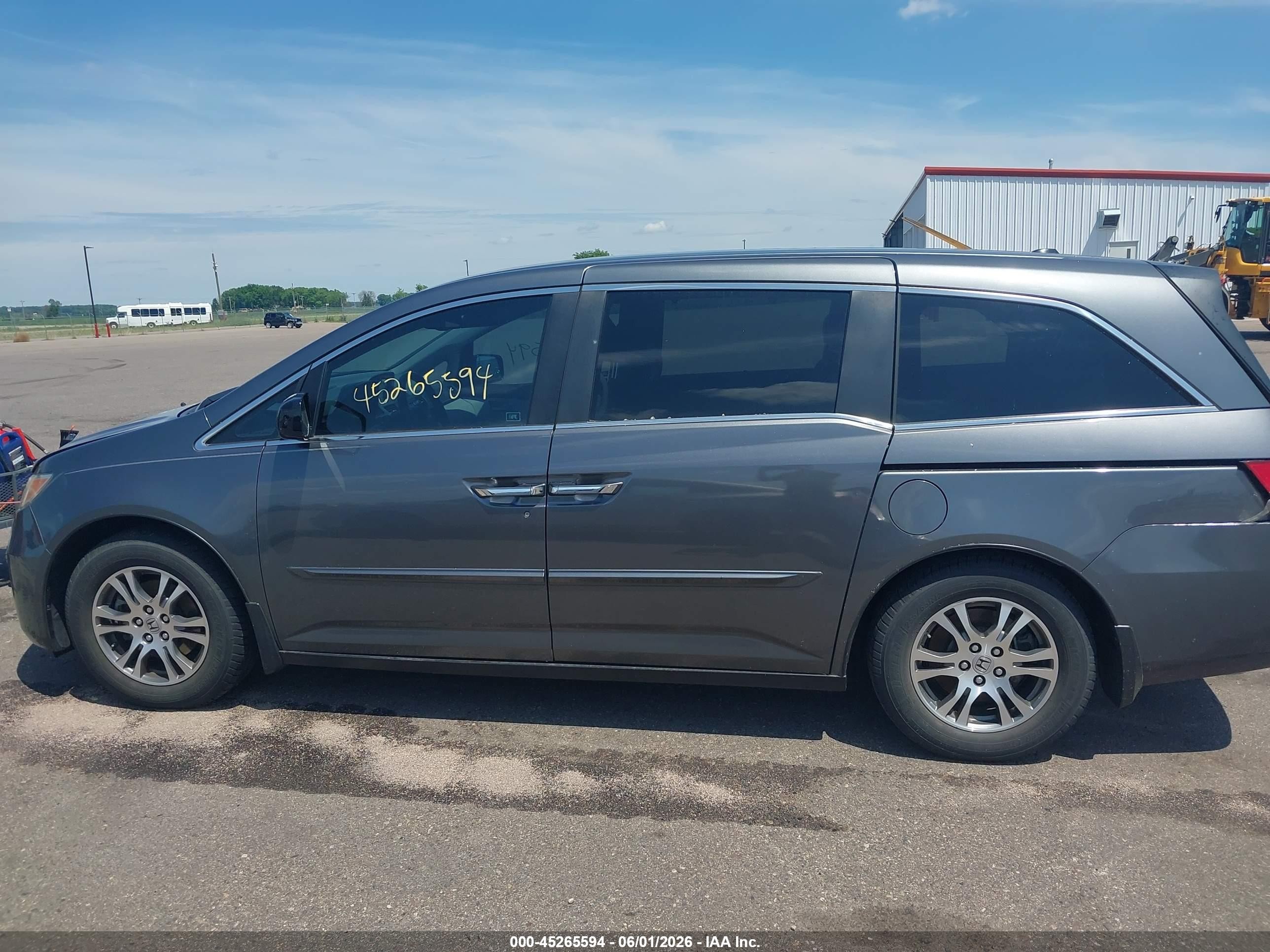 2013 Honda Odyssey Ex-l Gray vin: 5FNRL5H66DB036710