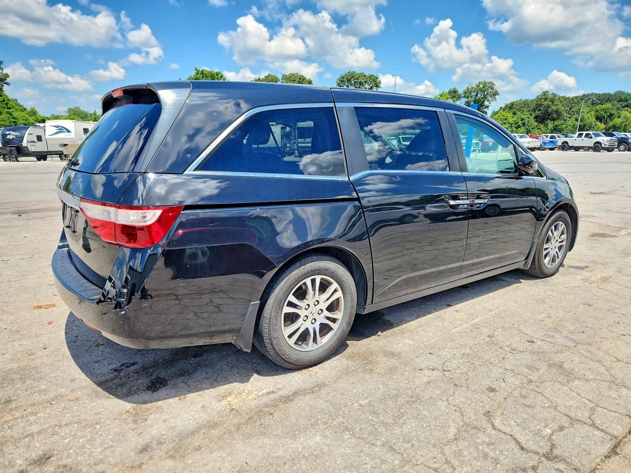 2013 Honda Odyssey Exl Black vin: 5FNRL5H66DB037324
