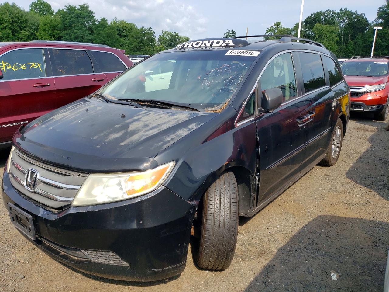 2013 Honda Odyssey Exl Черный vin: 5FNRL5H66DB043611