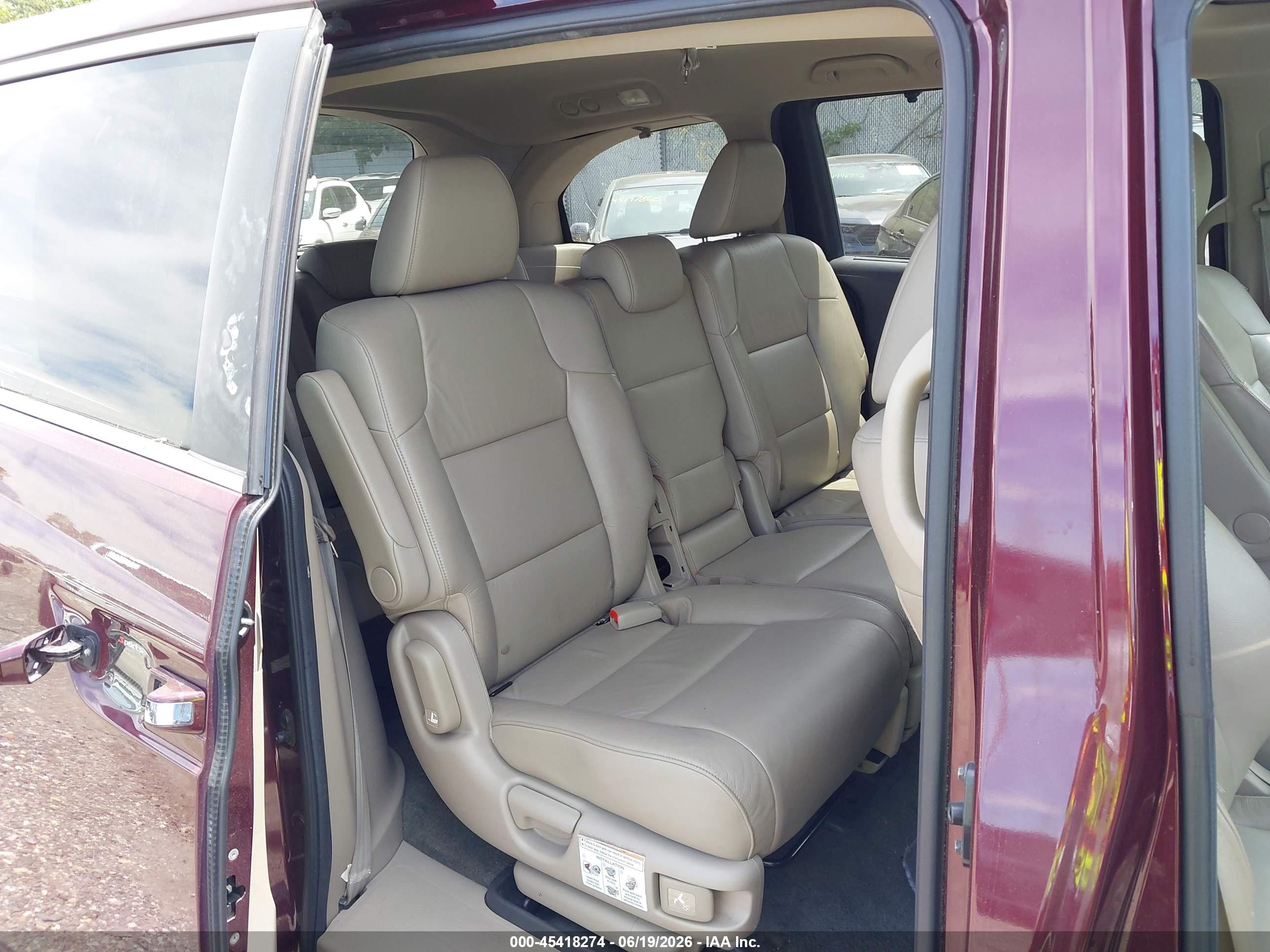 2013 Honda Odyssey Ex-l Burgundy vin: 5FNRL5H66DB049621