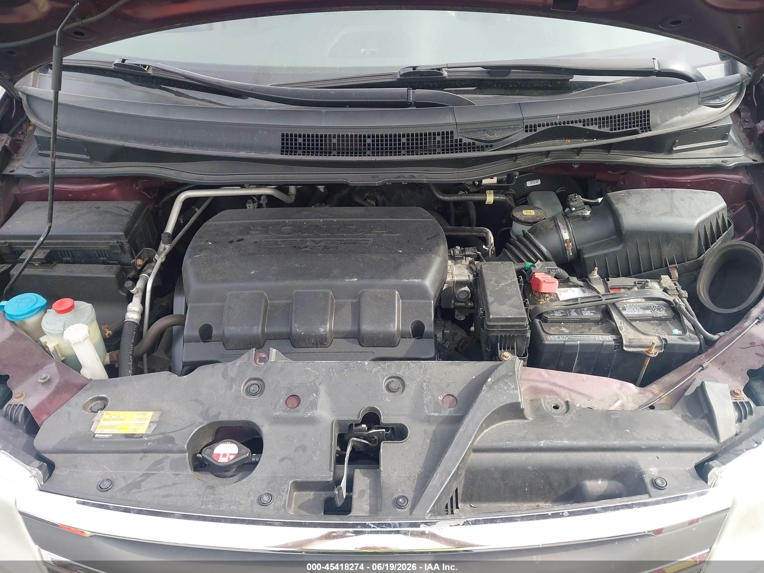 2013 Honda Odyssey Ex-l Burgundy vin: 5FNRL5H66DB049621