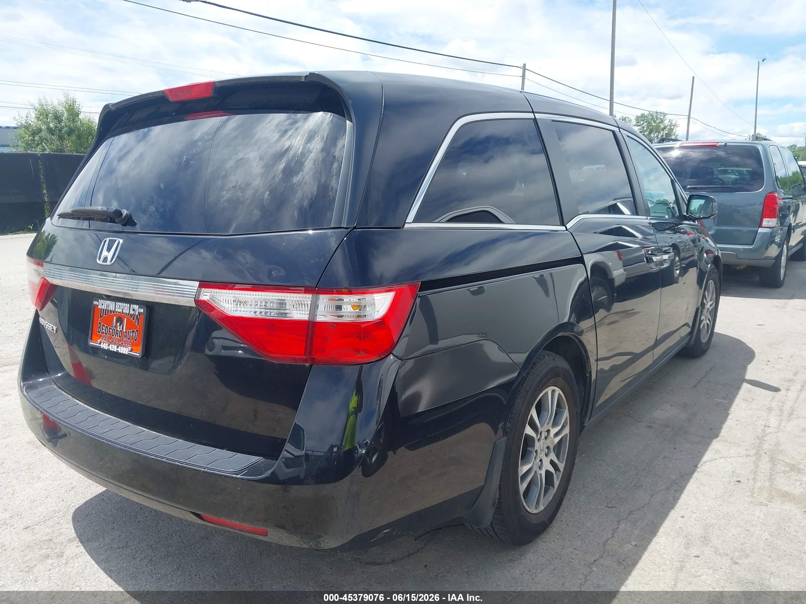 2013 Honda Odyssey Ex-l Black vin: 5FNRL5H66DB050803