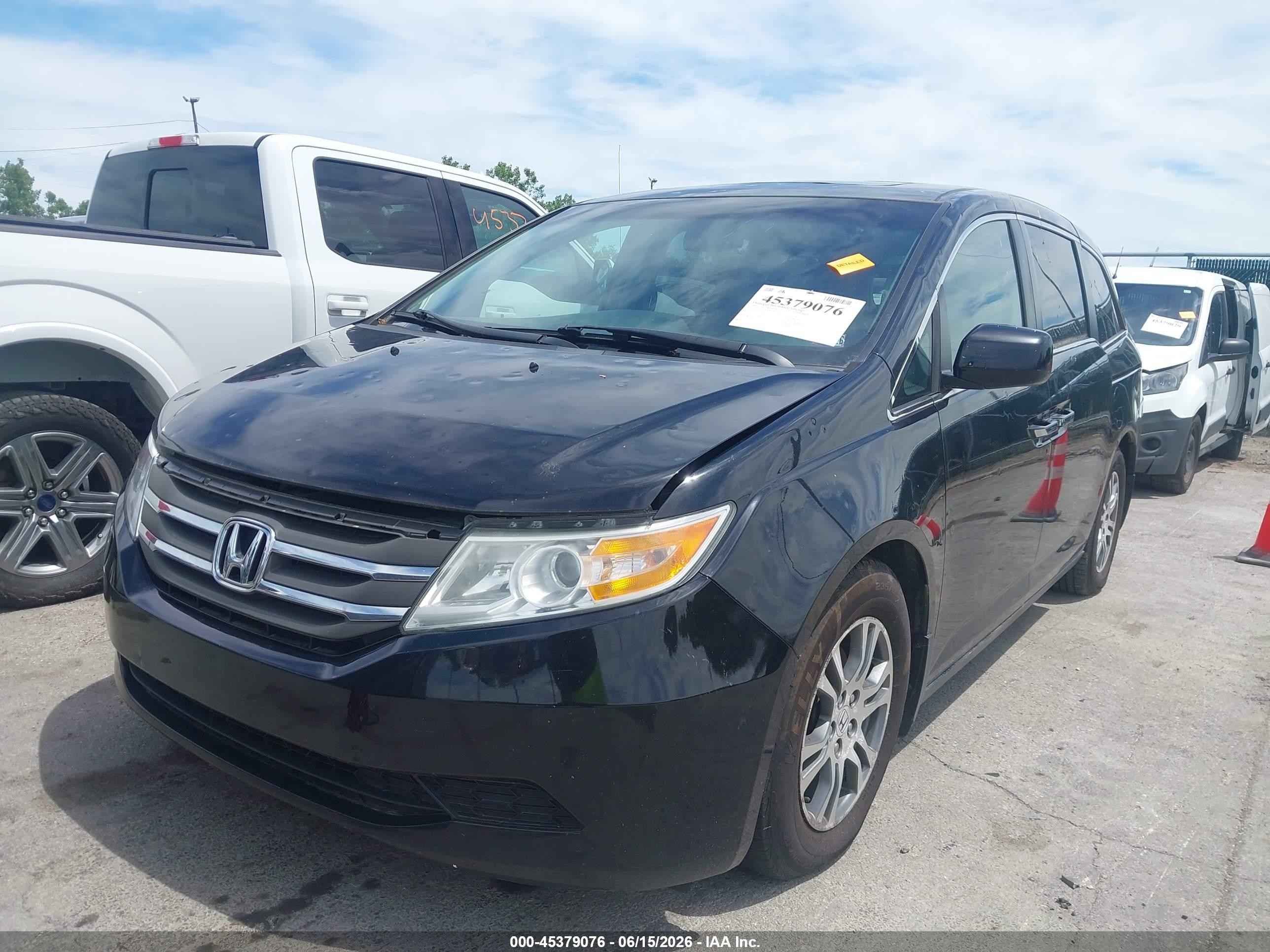 2013 Honda Odyssey Ex-l Black vin: 5FNRL5H66DB050803