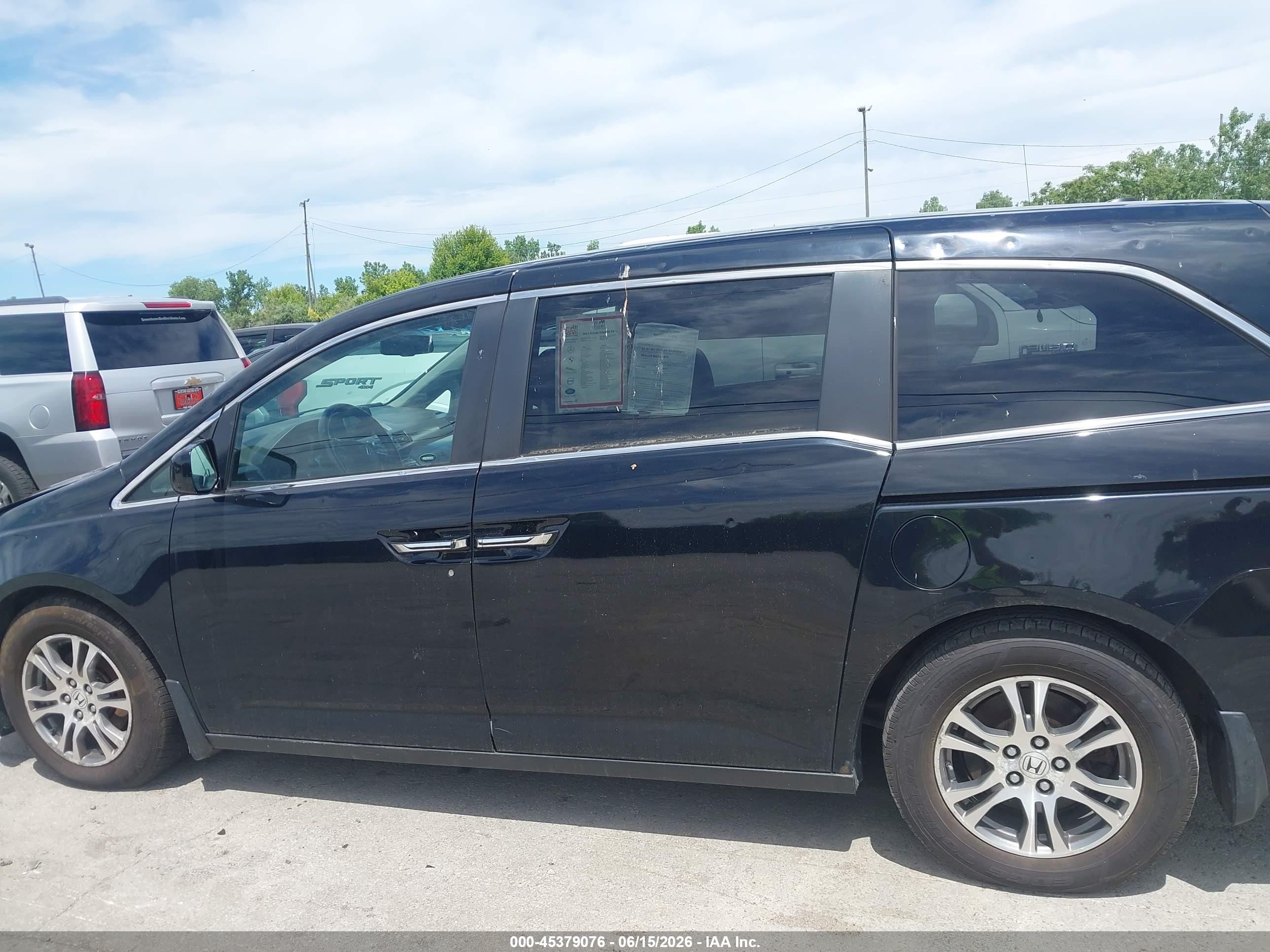 2013 Honda Odyssey Ex-l Black vin: 5FNRL5H66DB050803