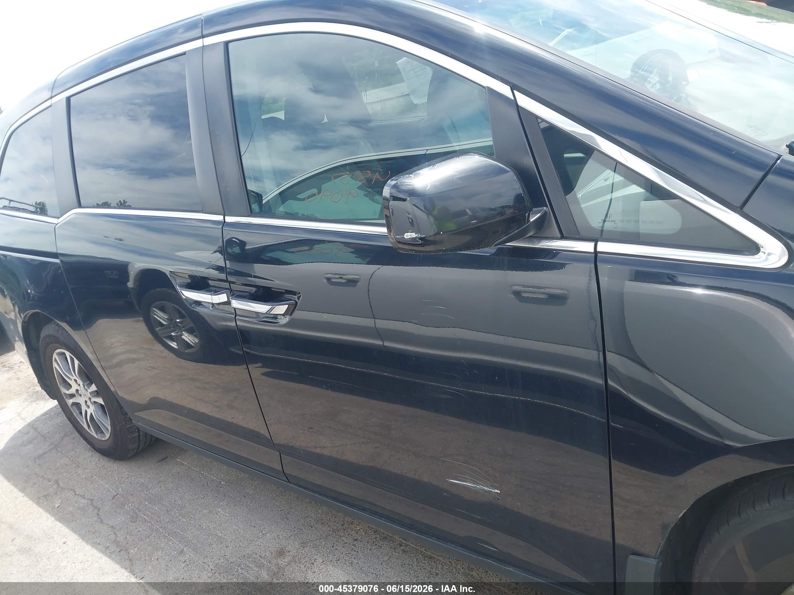 2013 Honda Odyssey Ex-l Black vin: 5FNRL5H66DB050803