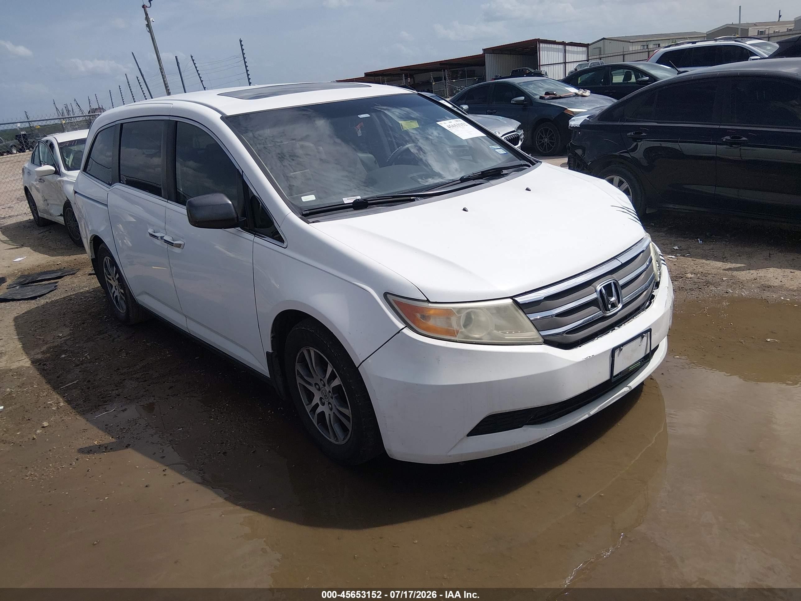 2013 Honda Odyssey Ex-l Белый vin: 5FNRL5H66DB057167
