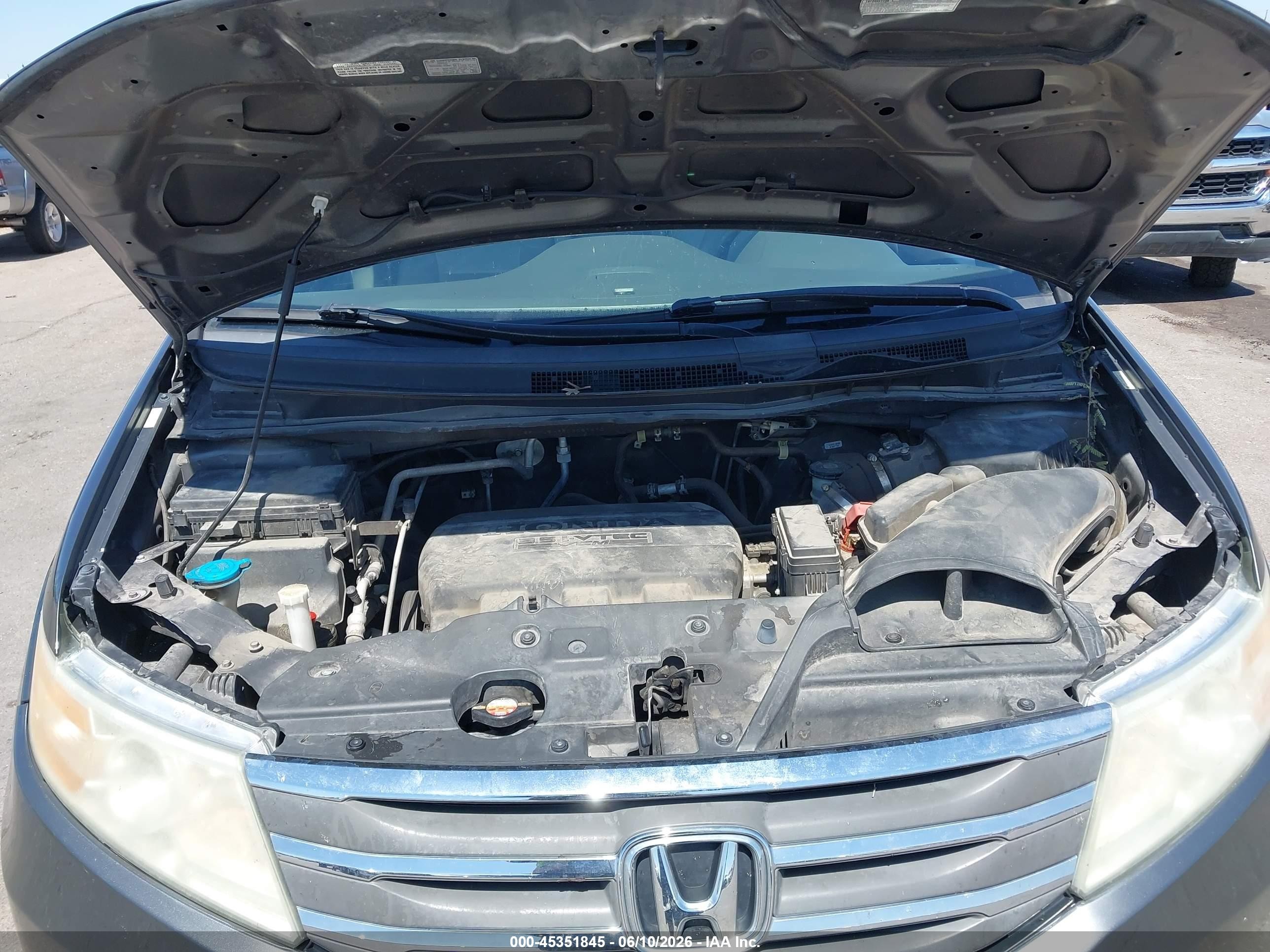 2013 Honda Odyssey Ex-l Gray vin: 5FNRL5H66DB057590