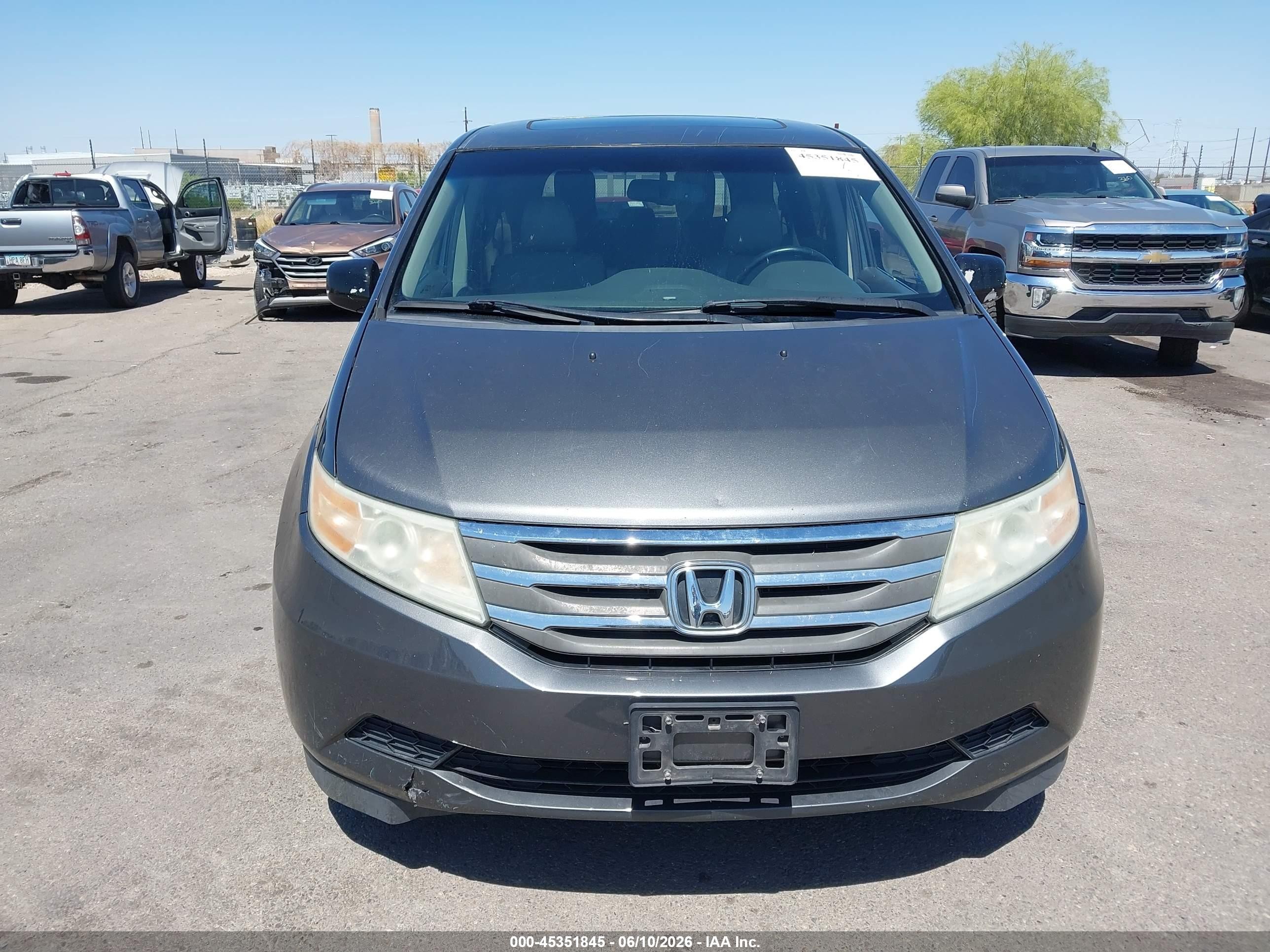 2013 Honda Odyssey Ex-l Gray vin: 5FNRL5H66DB057590