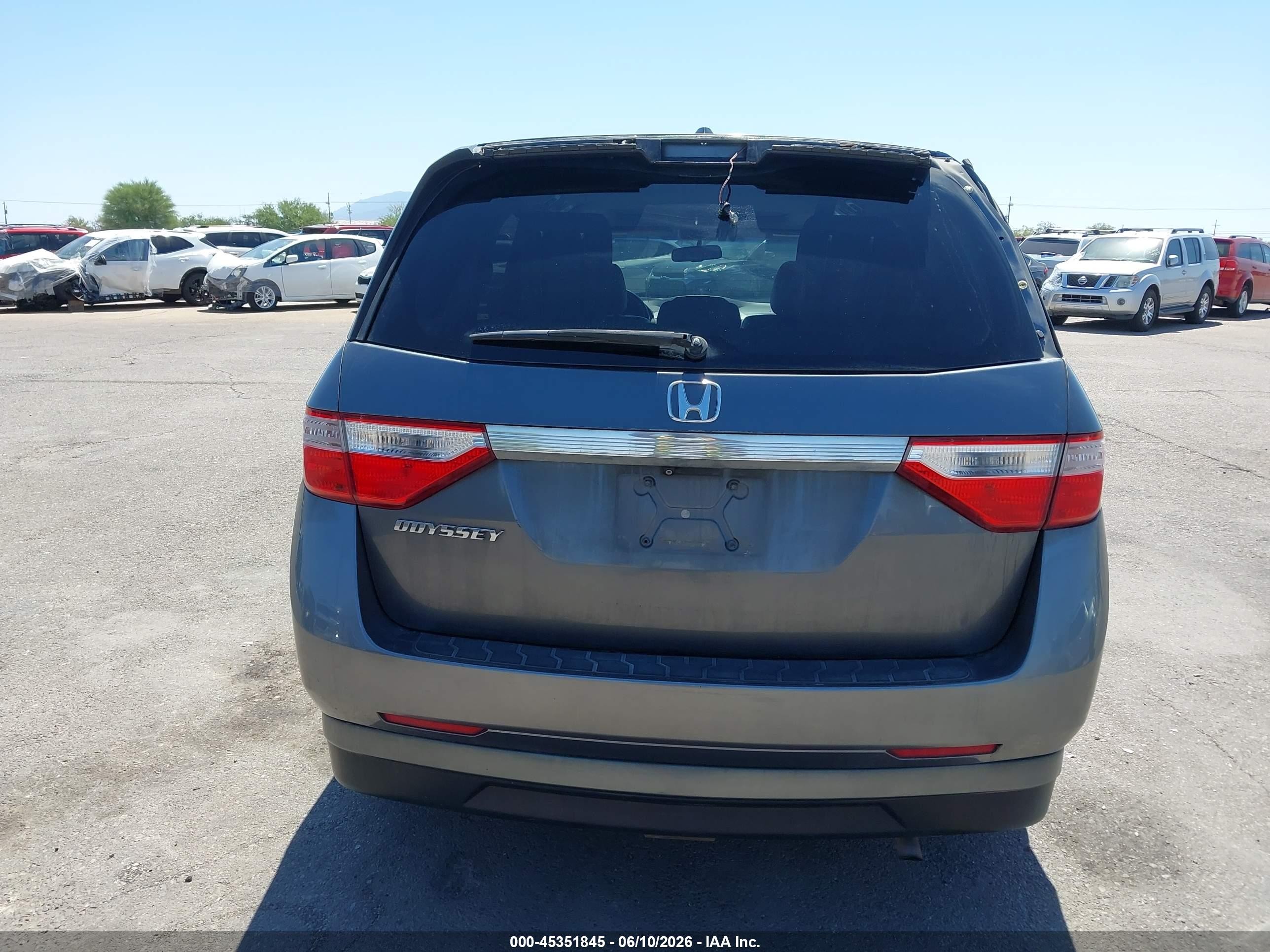 2013 Honda Odyssey Ex-l Gray vin: 5FNRL5H66DB057590