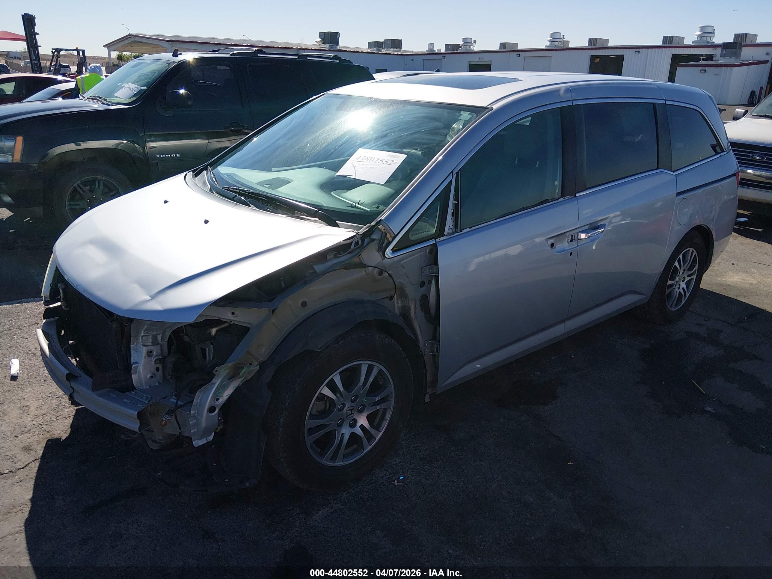 2013 Honda Odyssey Ex-l Silver vin: 5FNRL5H66DB080013