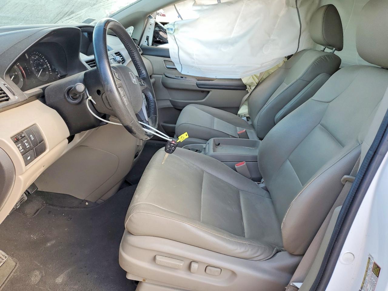 2013 Honda Odyssey Exl White vin: 5FNRL5H66DB080495