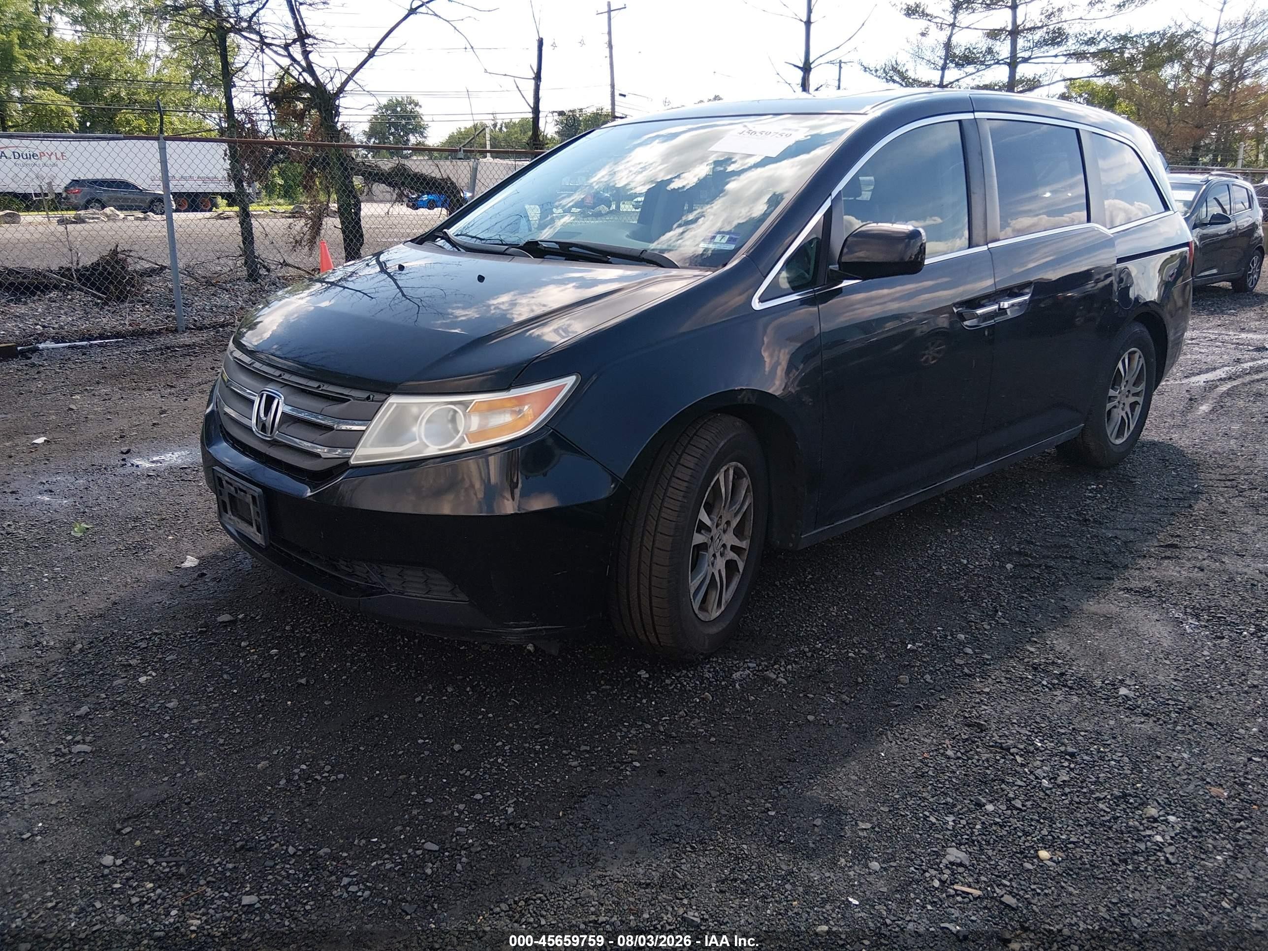 2013 Honda Odyssey Ex-l Черный vin: 5FNRL5H66DB088354