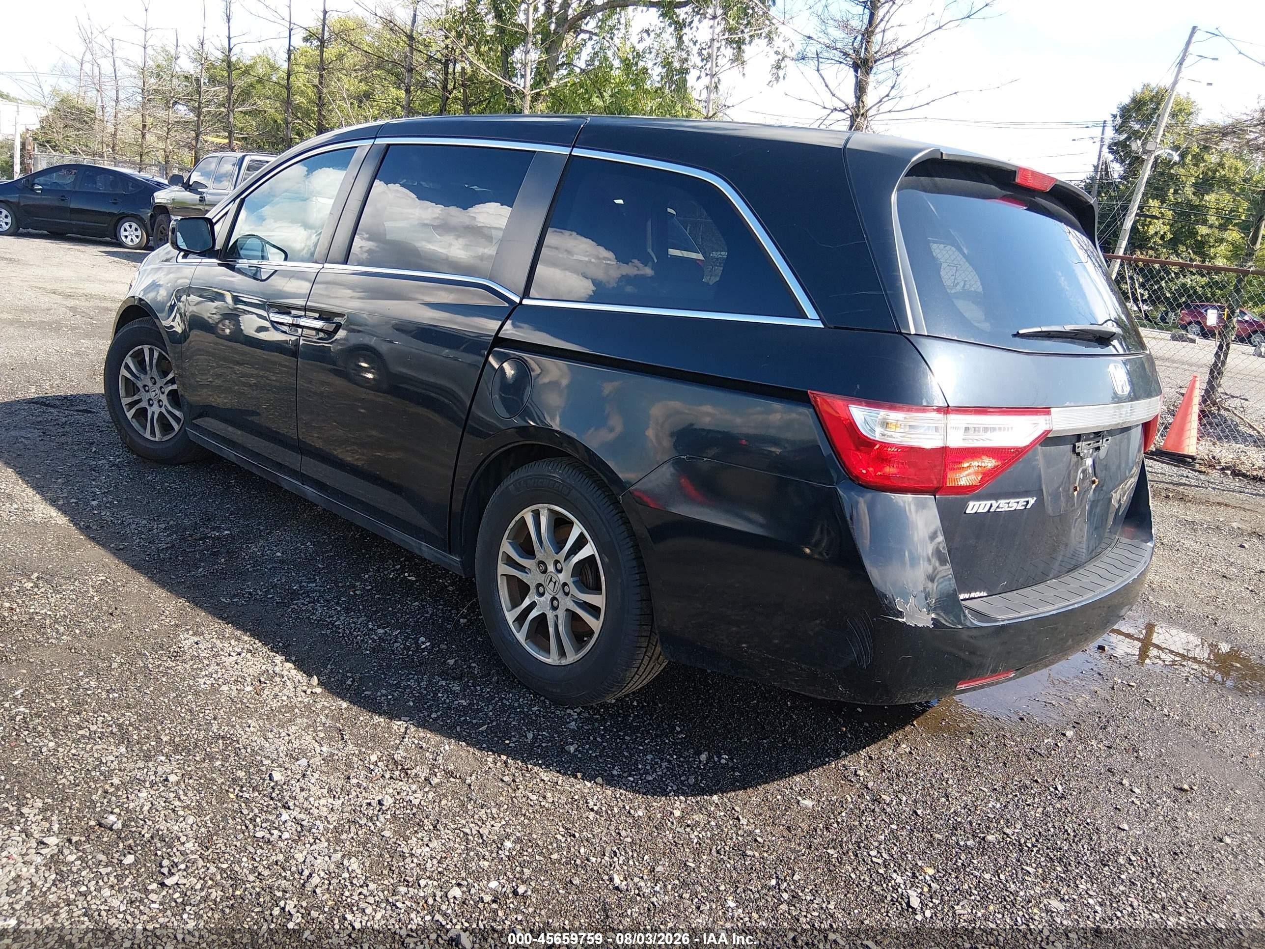 2013 Honda Odyssey Ex-l Черный vin: 5FNRL5H66DB088354