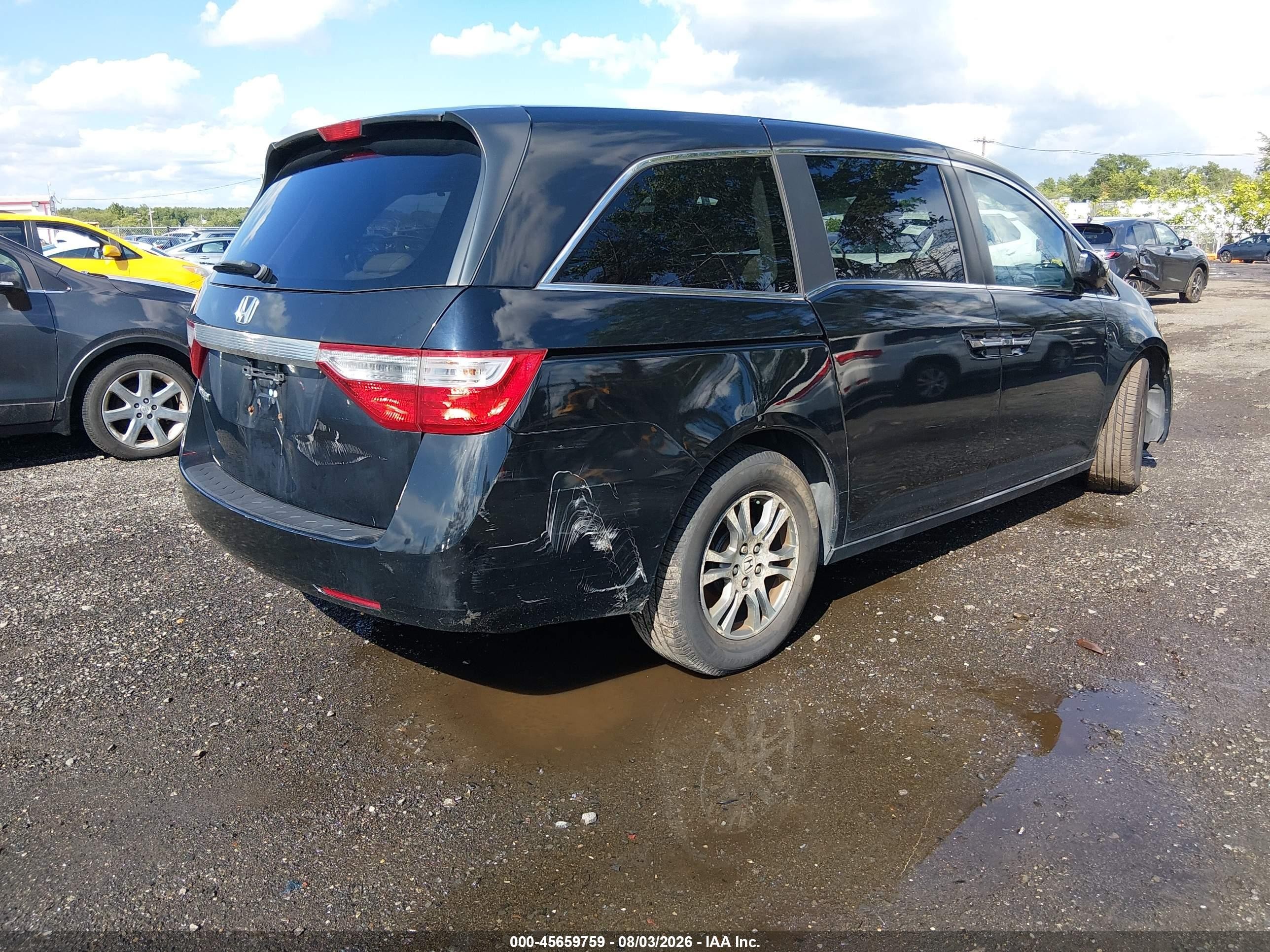 2013 Honda Odyssey Ex-l Черный vin: 5FNRL5H66DB088354
