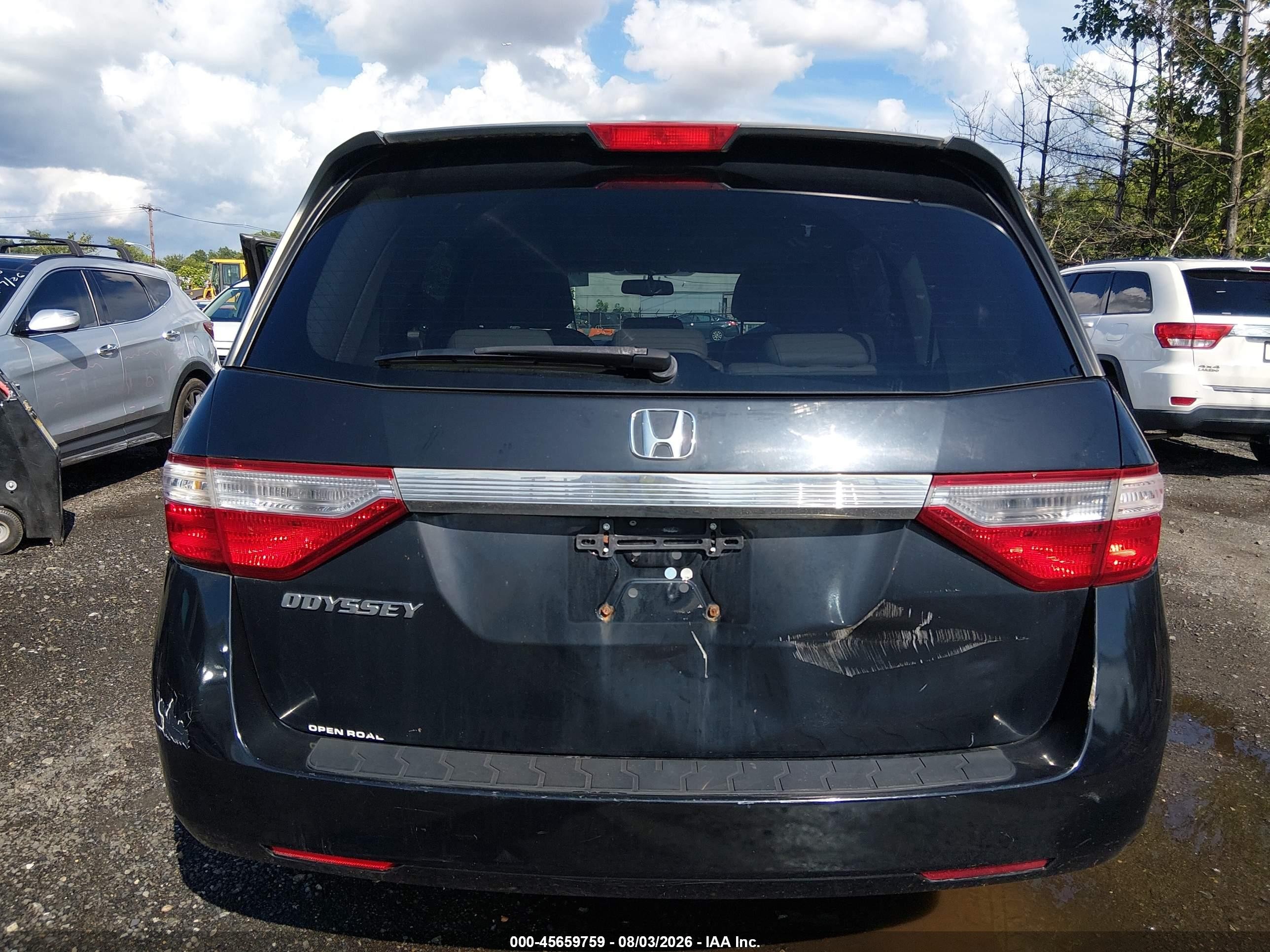 2013 Honda Odyssey Ex-l Черный vin: 5FNRL5H66DB088354