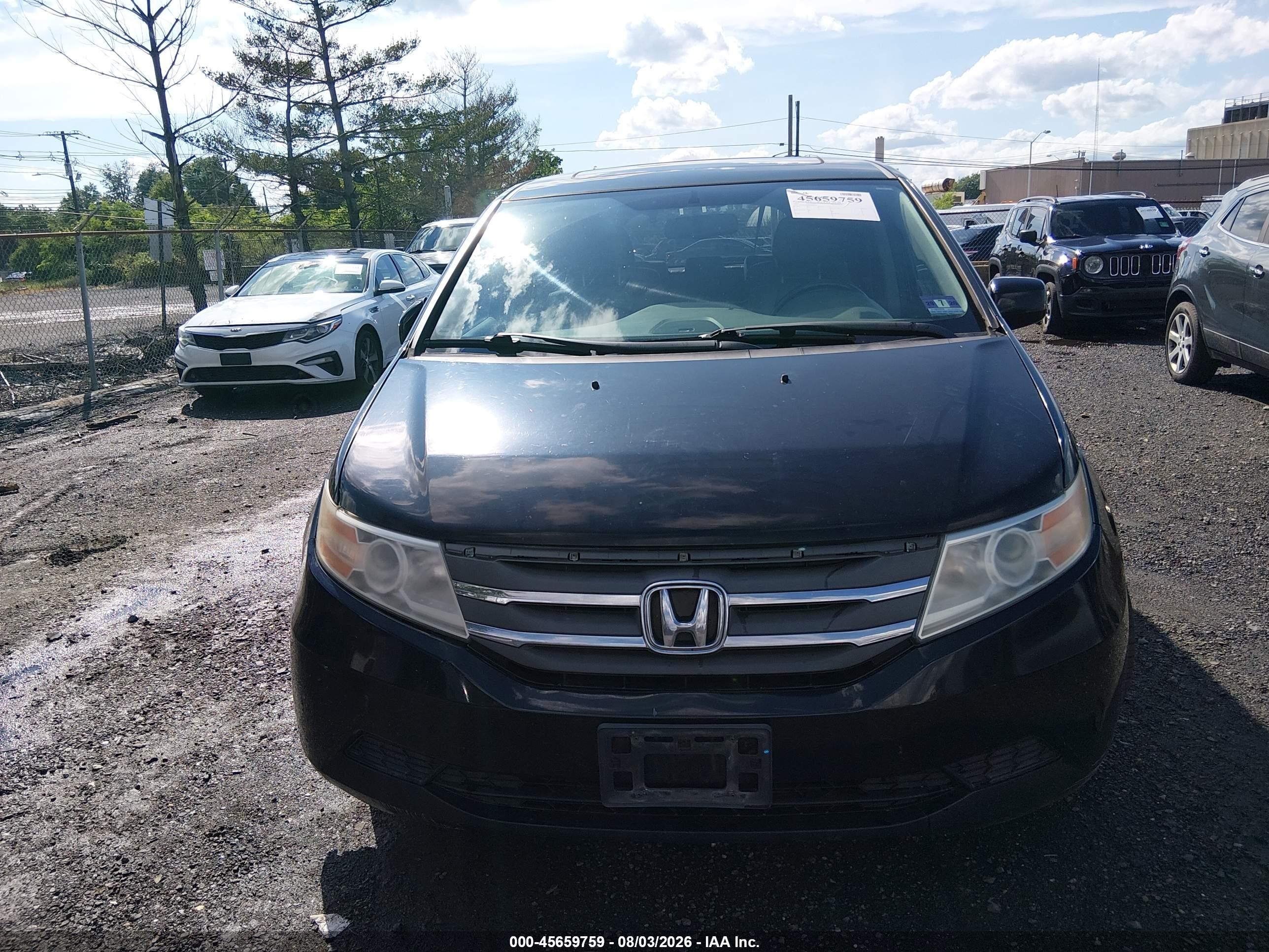 2013 Honda Odyssey Ex-l Черный vin: 5FNRL5H66DB088354