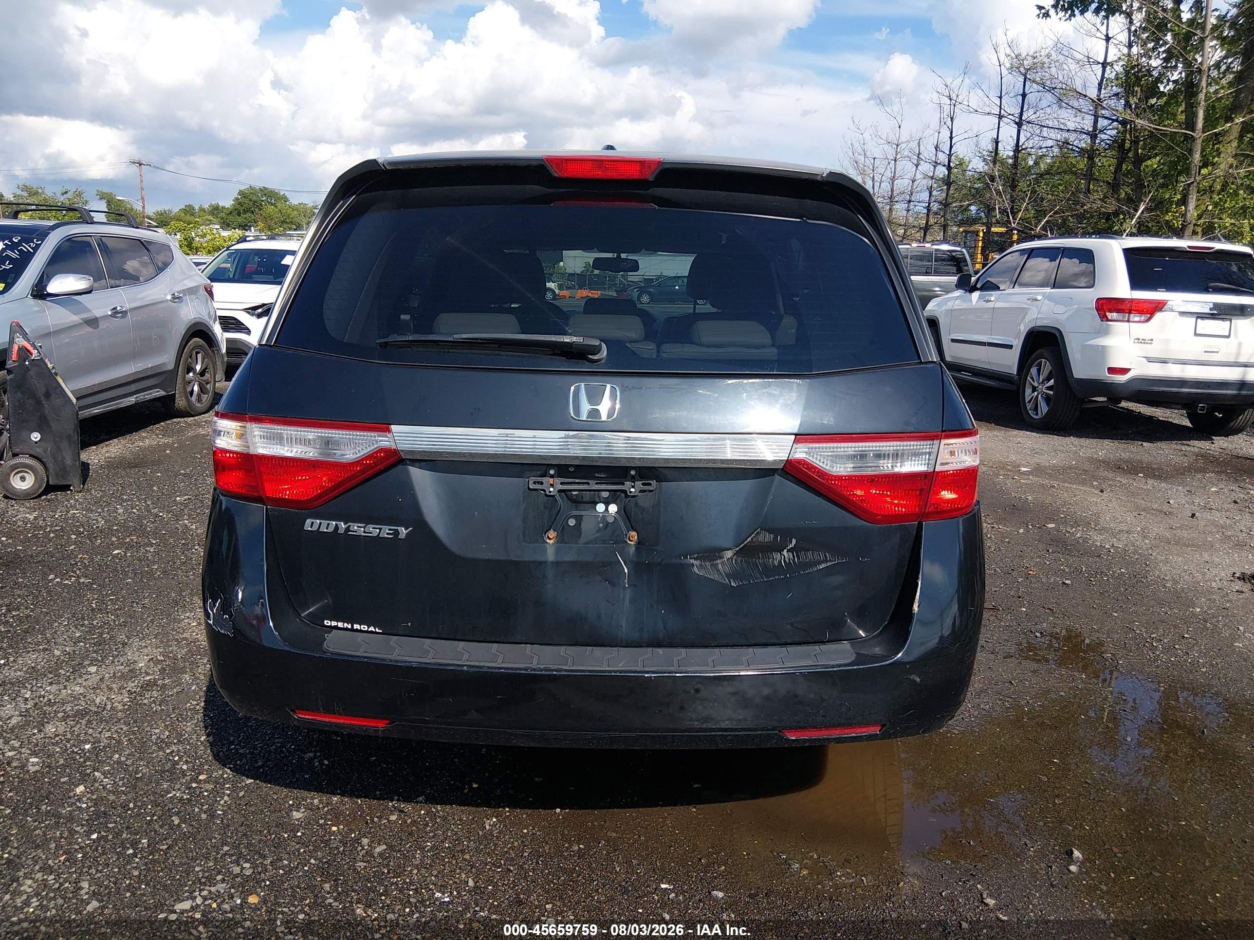 2013 Honda Odyssey Ex-l Черный vin: 5FNRL5H66DB088354