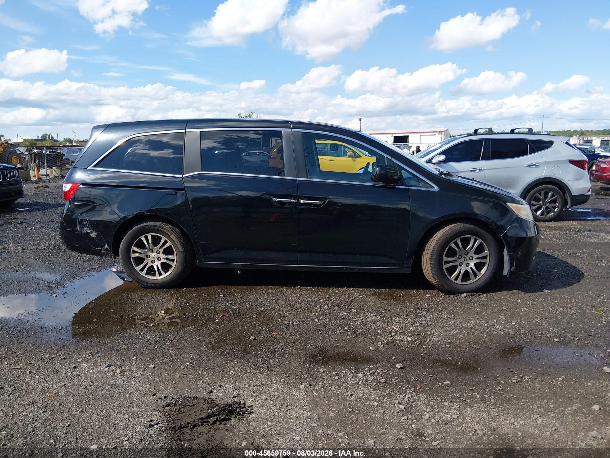 2013 Honda Odyssey Ex-l Черный vin: 5FNRL5H66DB088354