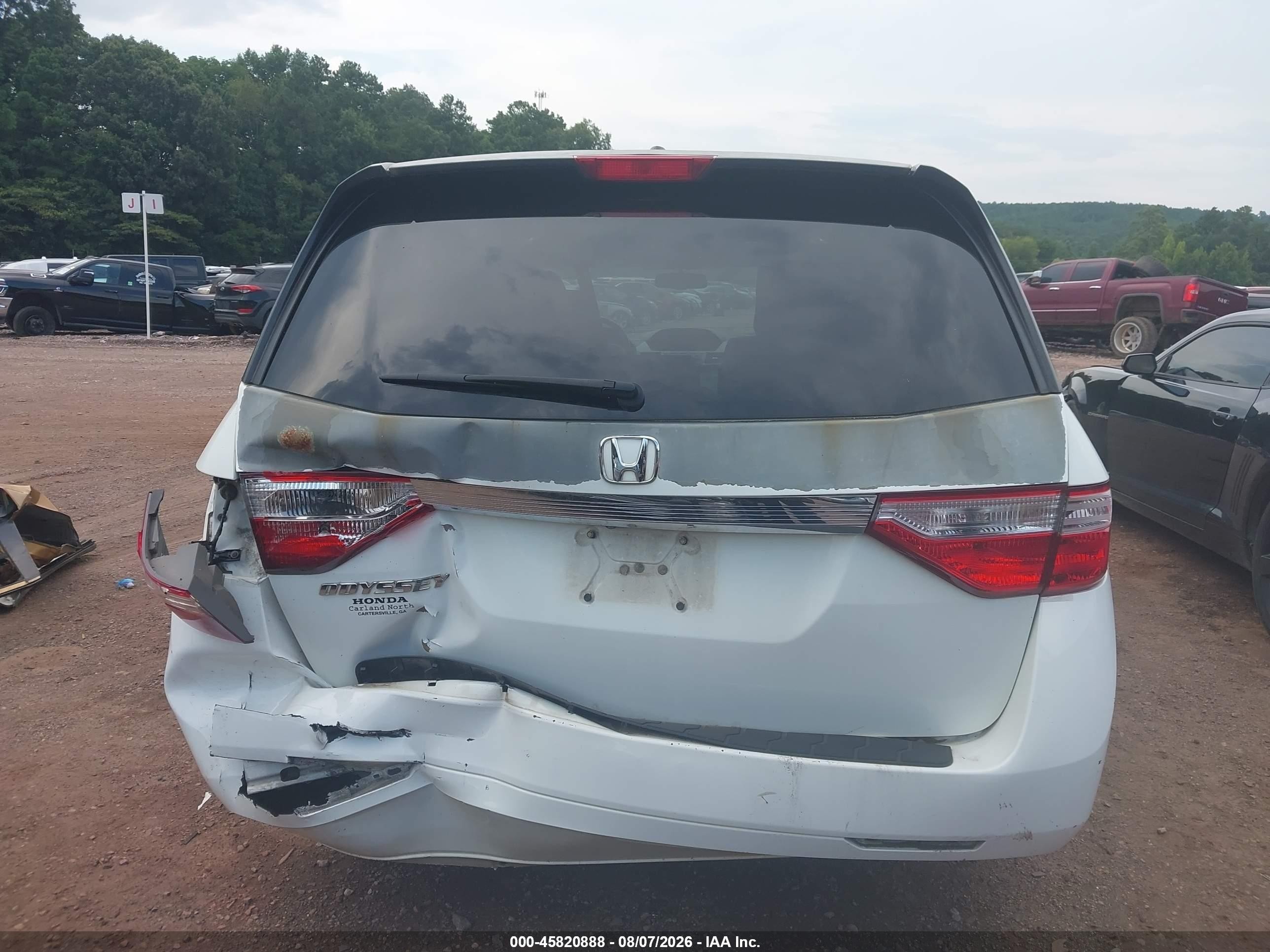 2013 Honda Odyssey Ex-l White vin: 5FNRL5H66DB090279