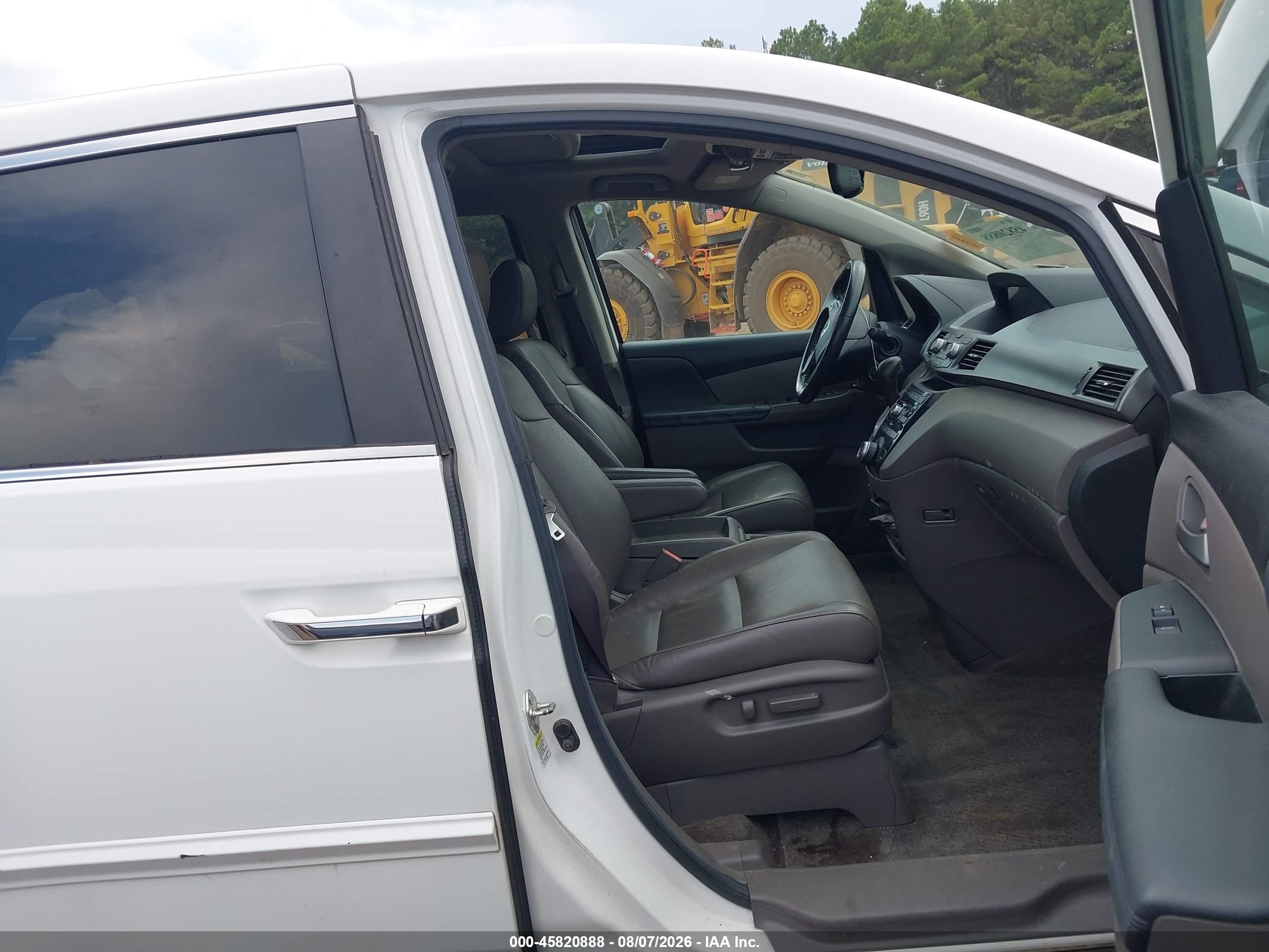 2013 Honda Odyssey Ex-l White vin: 5FNRL5H66DB090279