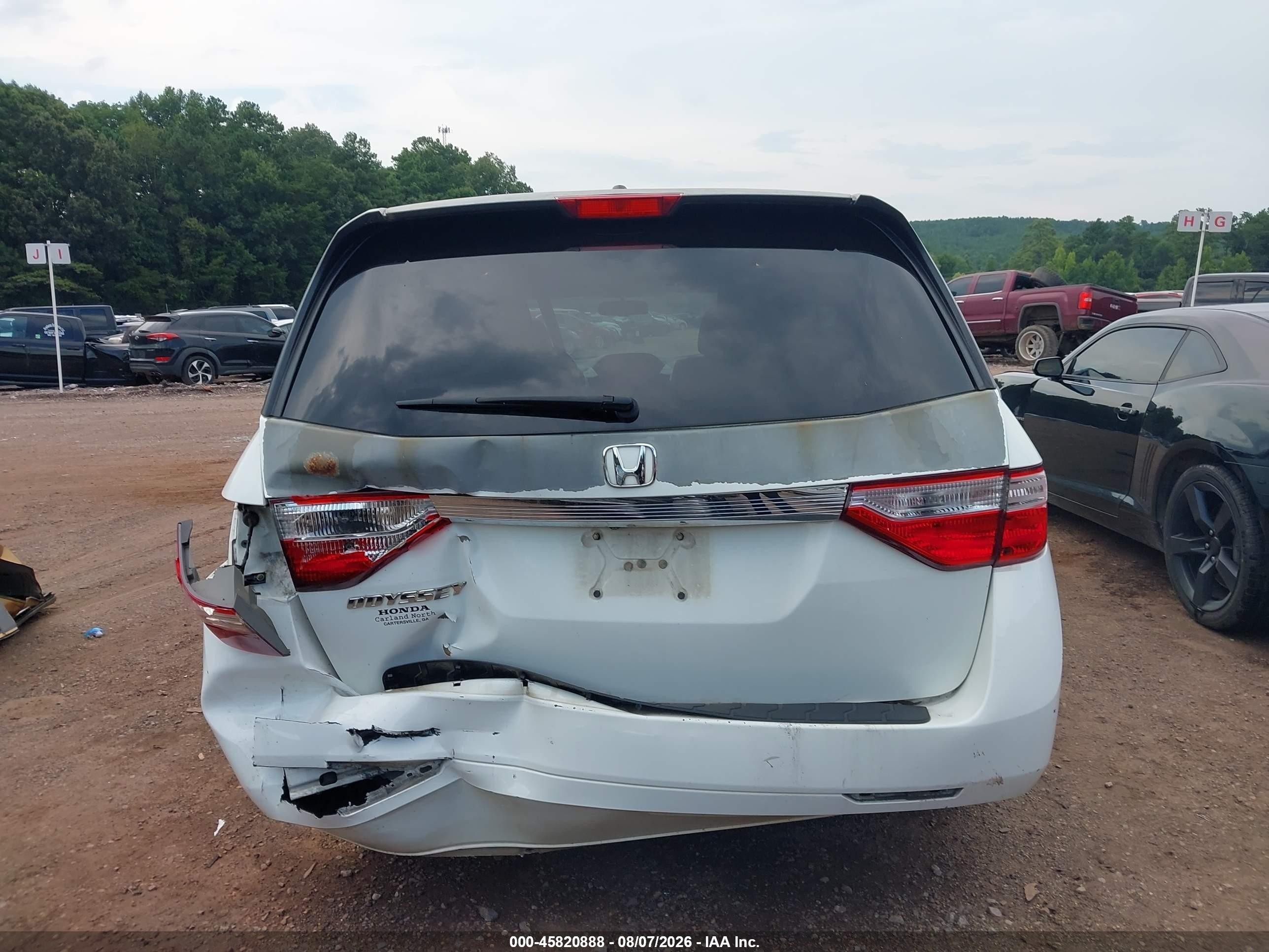 2013 Honda Odyssey Ex-l White vin: 5FNRL5H66DB090279