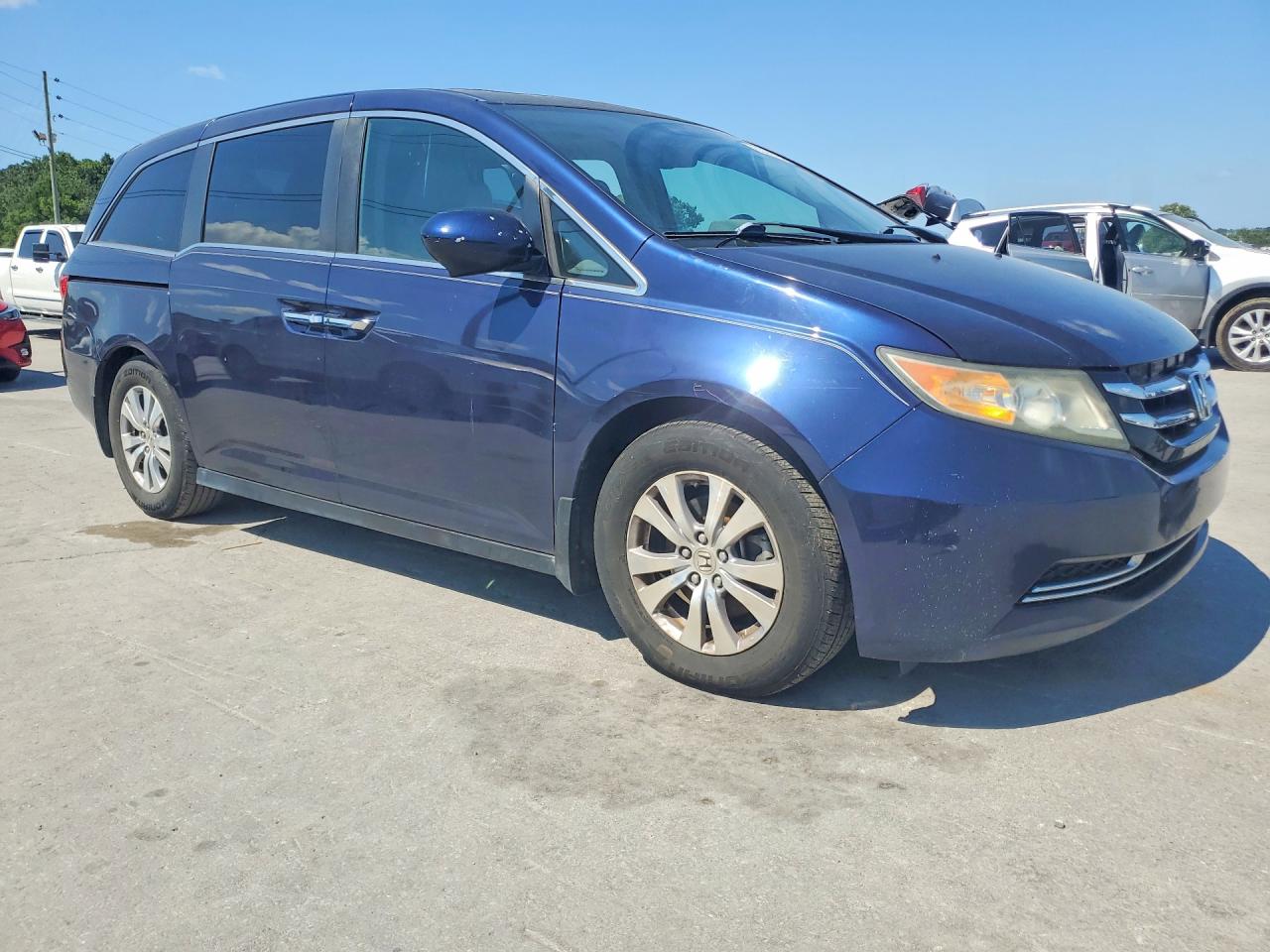 2014 Honda Odyssey Exl Blue vin: 5FNRL5H66EB013462