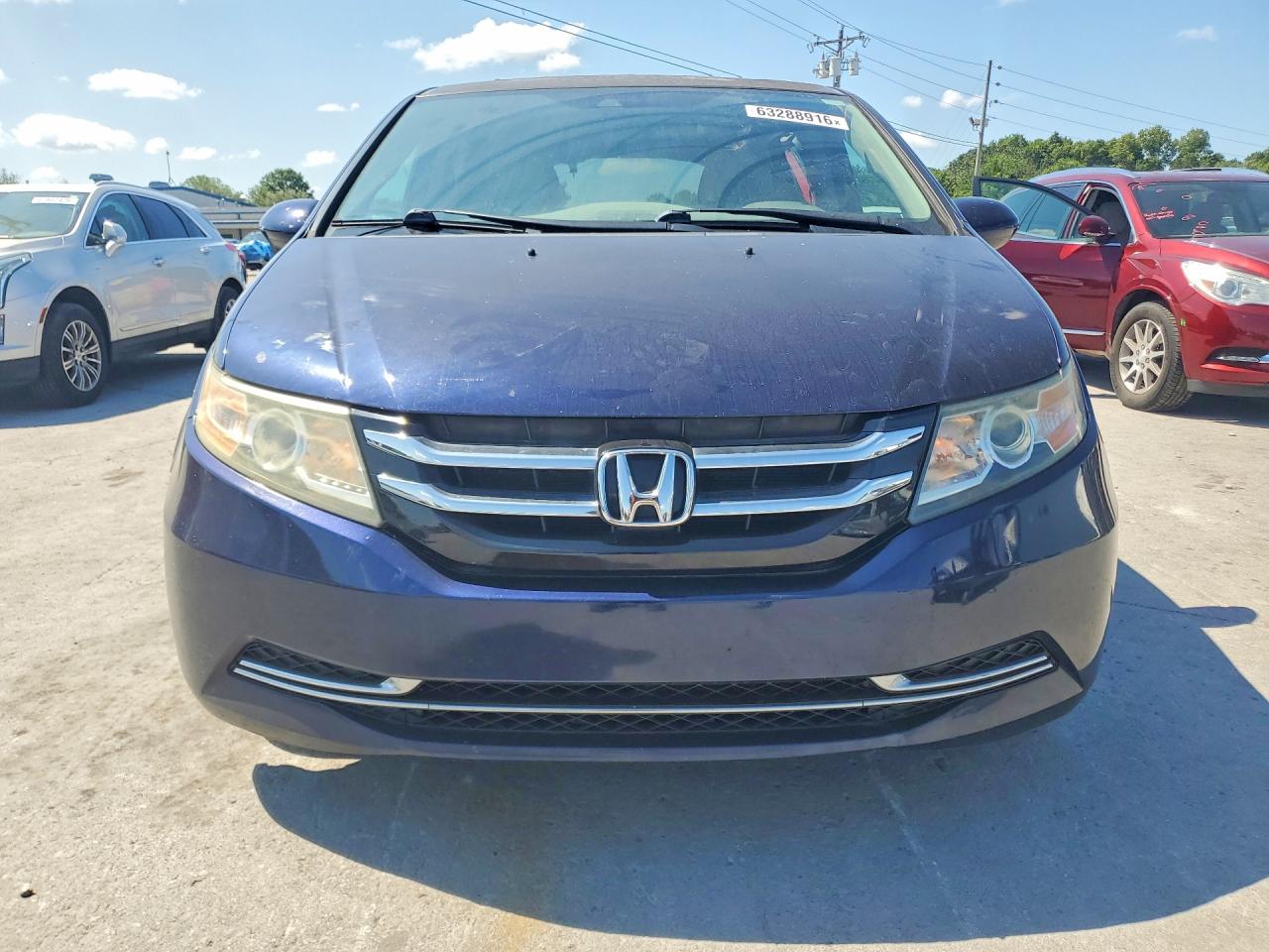 2014 Honda Odyssey Exl Blue vin: 5FNRL5H66EB013462