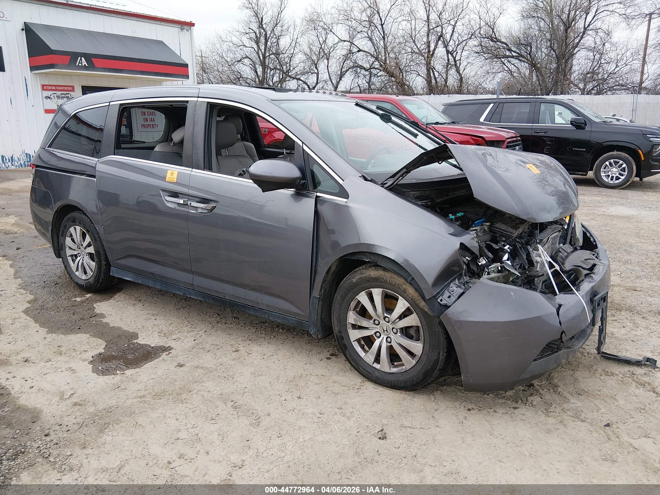 2014 Honda Odyssey Ex-l Gray vin: 5FNRL5H66EB018581
