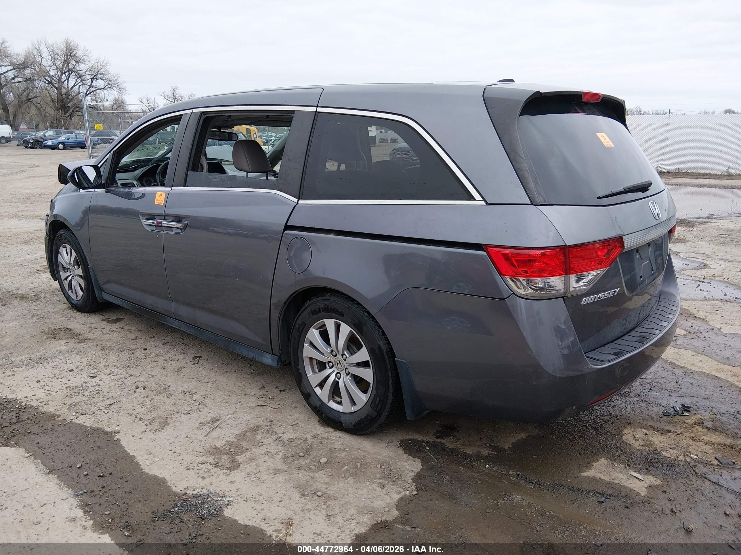 2014 Honda Odyssey Ex-l Gray vin: 5FNRL5H66EB018581